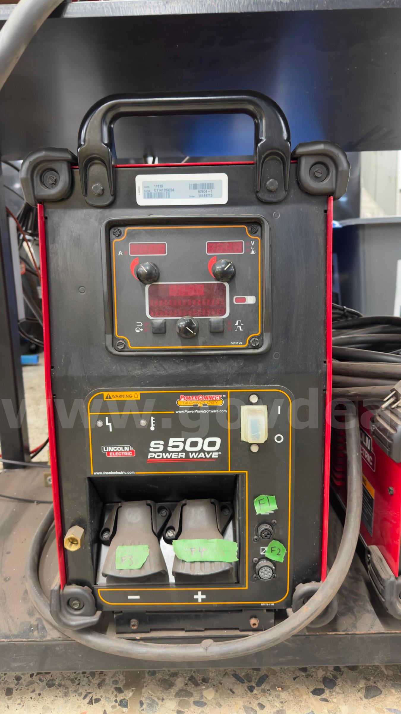 Lincoln Electric Advanced Welding System Package -- Power Wave 350/500, GTAW Station, Water Cooler & Accessories Lincoln Electric 350 Government Surplus Auction - Photo #5