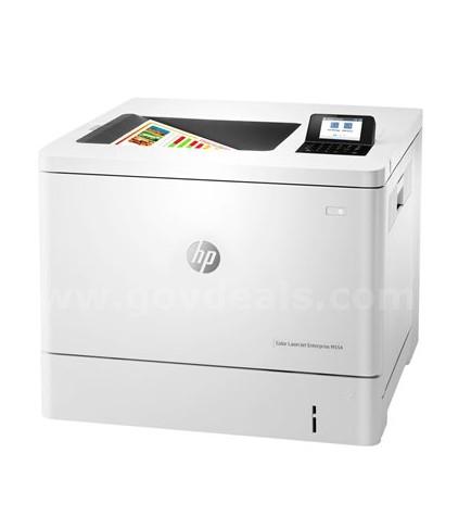 Asset ID #5497  #52  HP Color LaserJet Enterprise M554 1GB Laser Printer w/ Only 7k Pages Printed HP 5497 Government Surplus Auction - Primary Photo