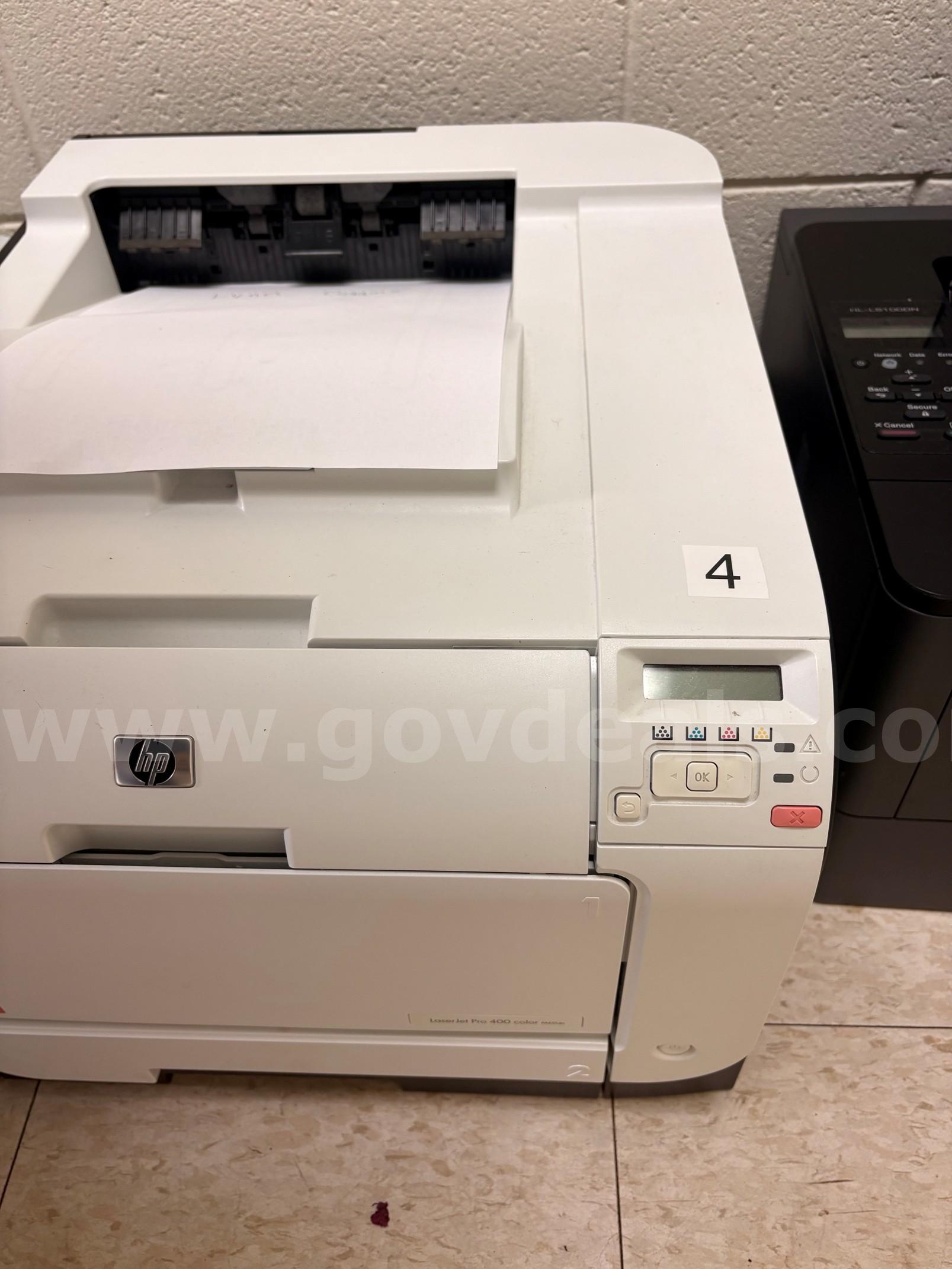 Asset ID #5501  #4  The HP LaserJet Pro 400 Color M451dn HP 5501 Government Surplus Auction - Photo #2