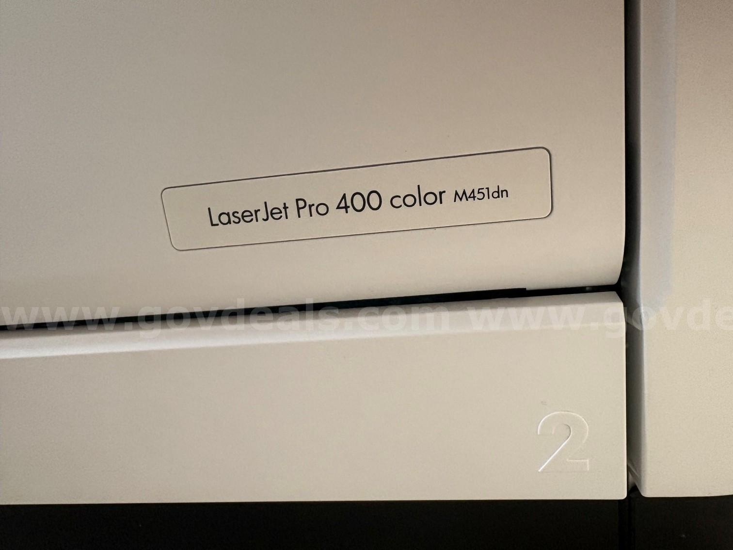 Asset ID #5501  #4  The HP LaserJet Pro 400 Color M451dn HP 5501 Government Surplus Auction - Photo #3