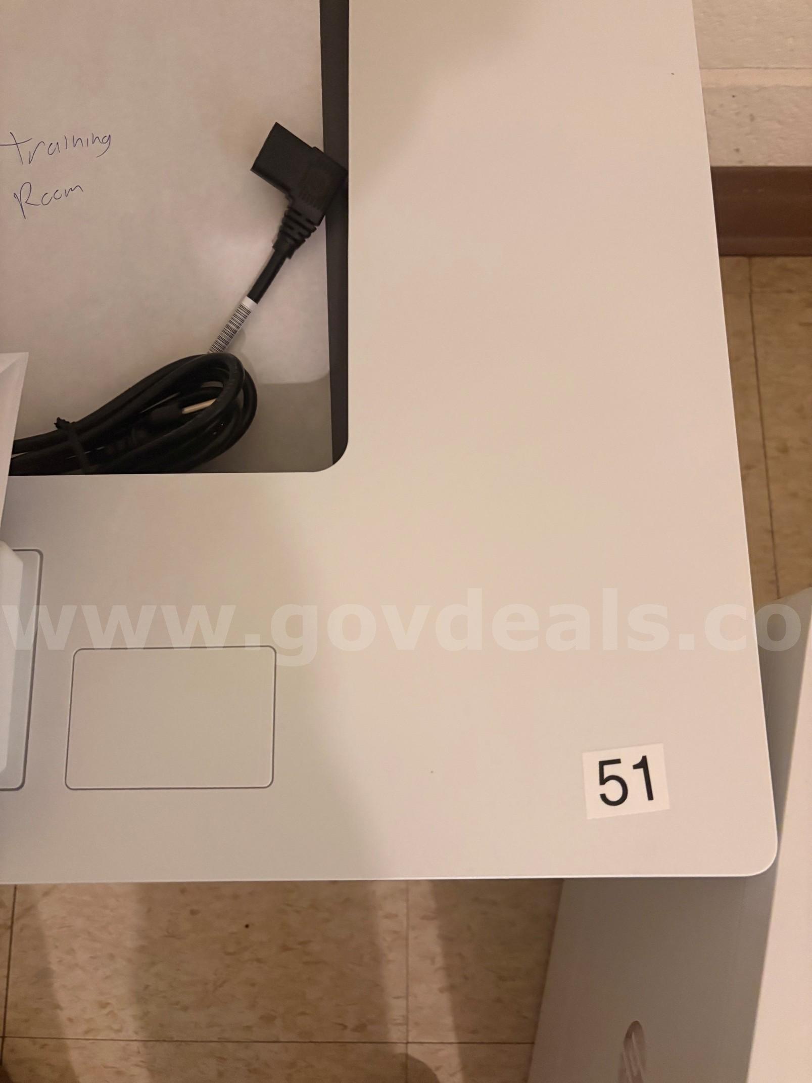 Asset ID #5507  #51  HP Color LaserJet Enterprise M554 1GB Laser Printer w/ Only 7k Pages Printed HP 5507 Government Surplus Auction - Photo #2