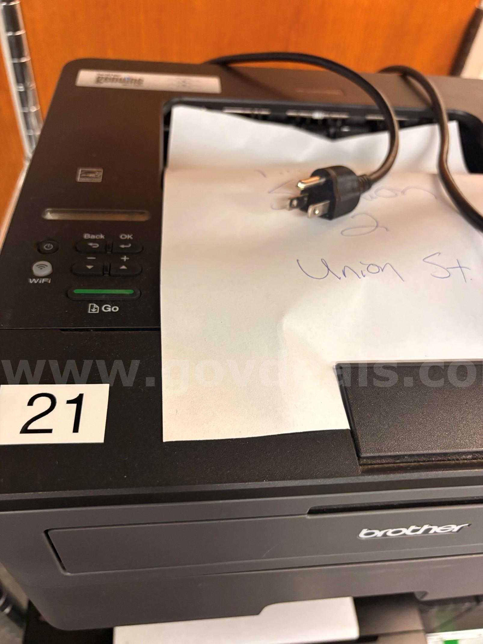 Asset ID #5509 # 21  The Brother HL-L2370DW is a fast, compact black-and-white laser printer designed for home or small  5509 Government Surplus Auction - Photo #2