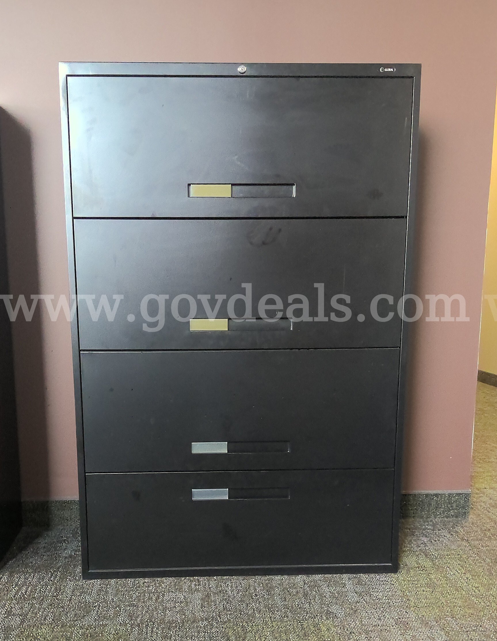 4 Drawer Filing Cabinet   Government Surplus Auction - Primary Photo