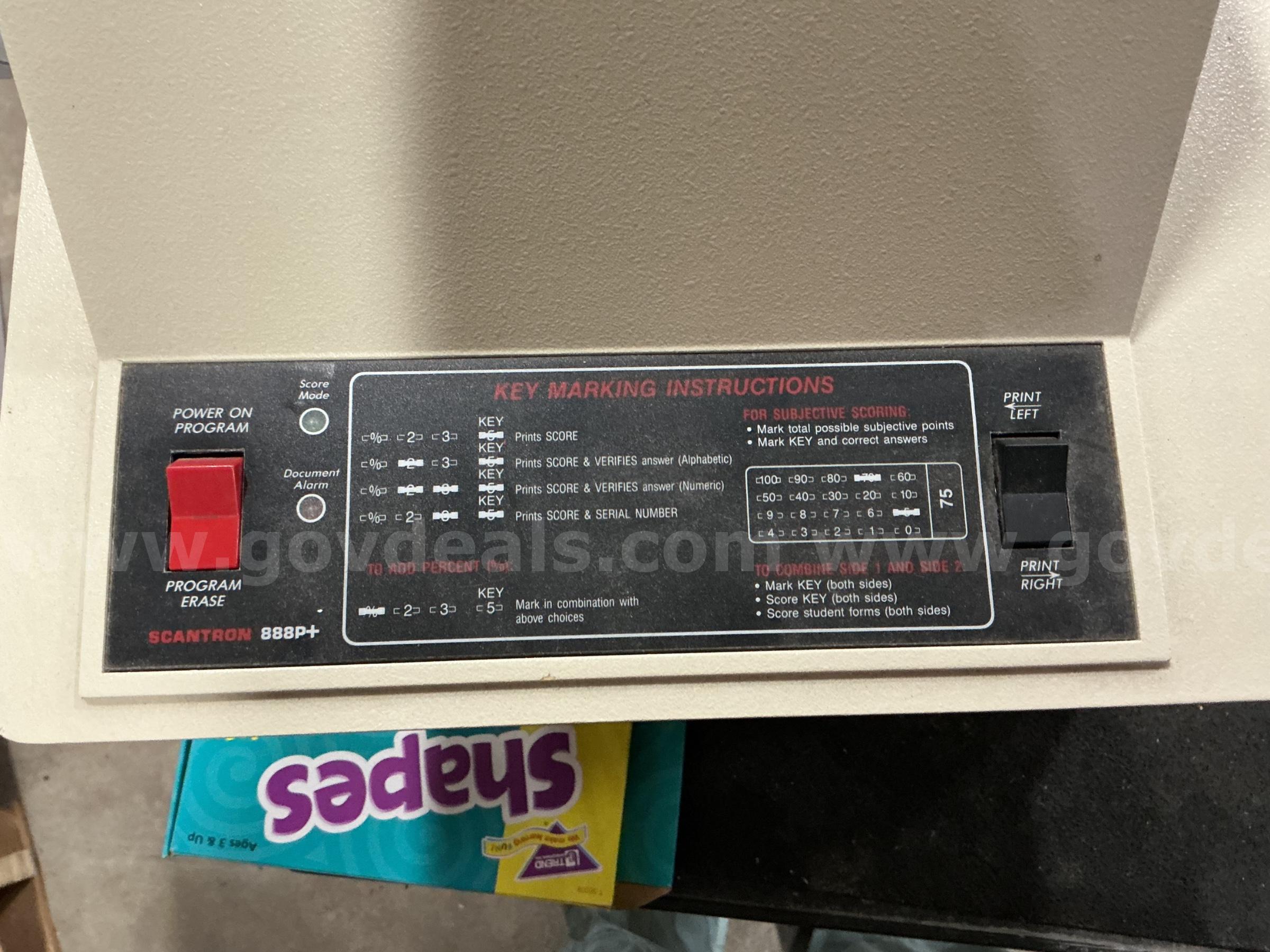 Scantron 888P+ Scantron 888P Government Surplus Auction - Photo #3