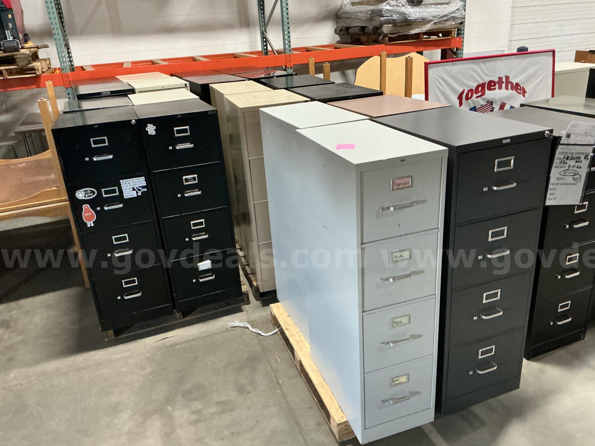 File Cabinets - Lot of 4   Government Surplus Auction - Primary Photo