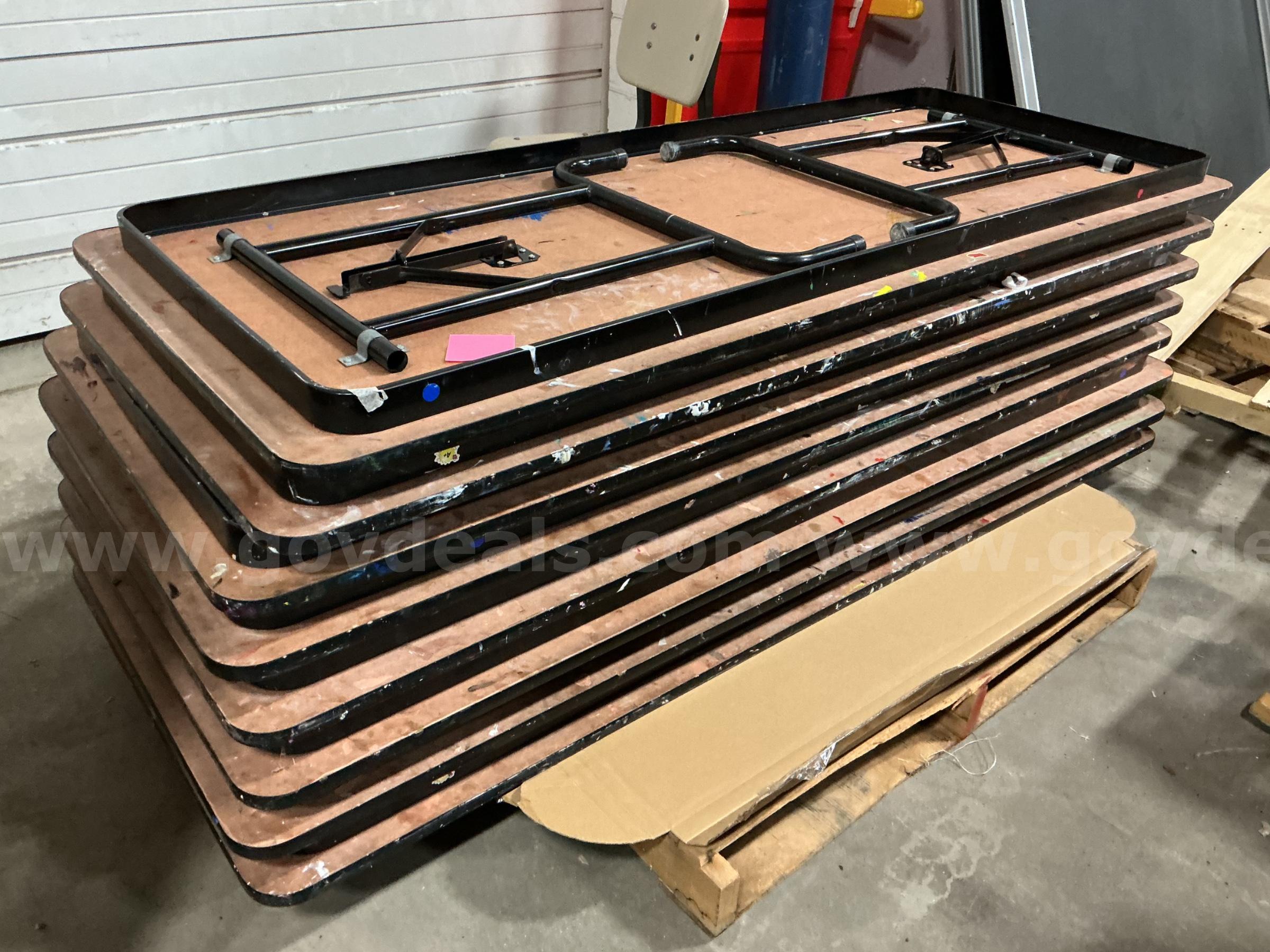 6’ Folding Table - Lot of 8   Government Surplus Auction - Primary Photo