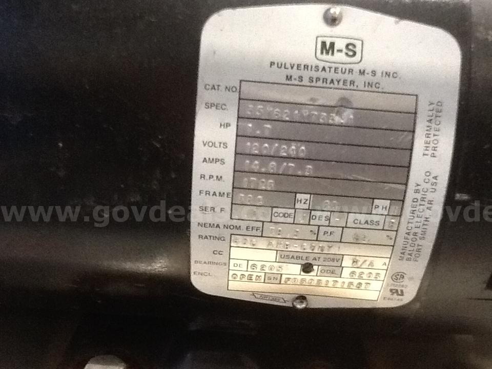 Pressure Washer with Wand Nozzle Attachment, TYCO HT-1500-SS, Delta Hydro TYCO 1500 Government Surplus Auction - Photo #6