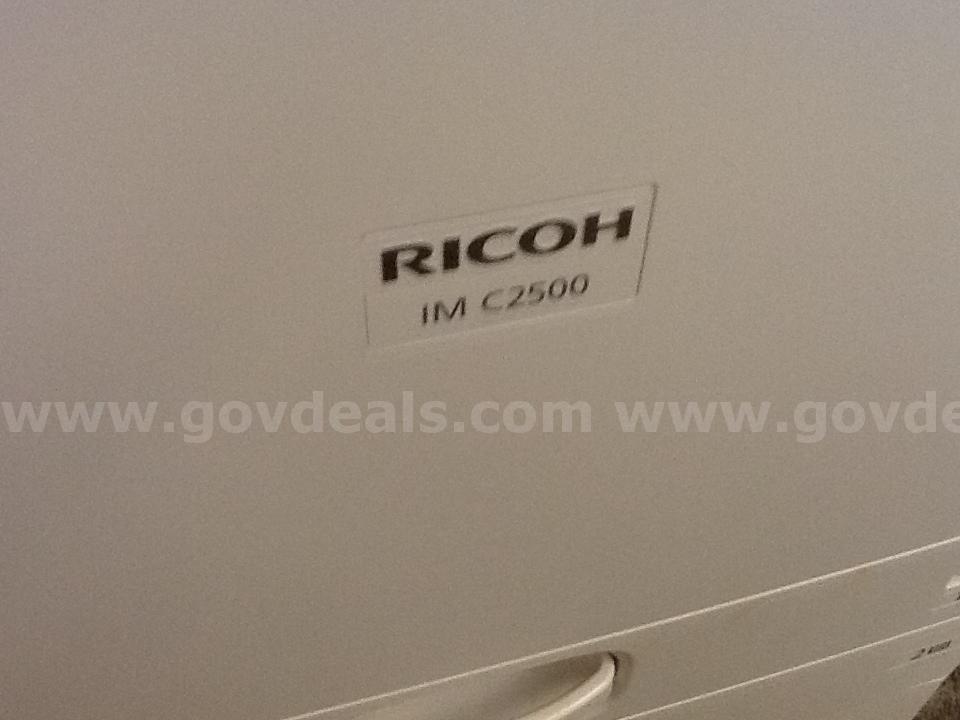 Ricoh IM C2500 Color Copy Machine. Year= 2021, Low usage= 7,634 total copies Ricoh C2500 Government Surplus Auction - Photo #6