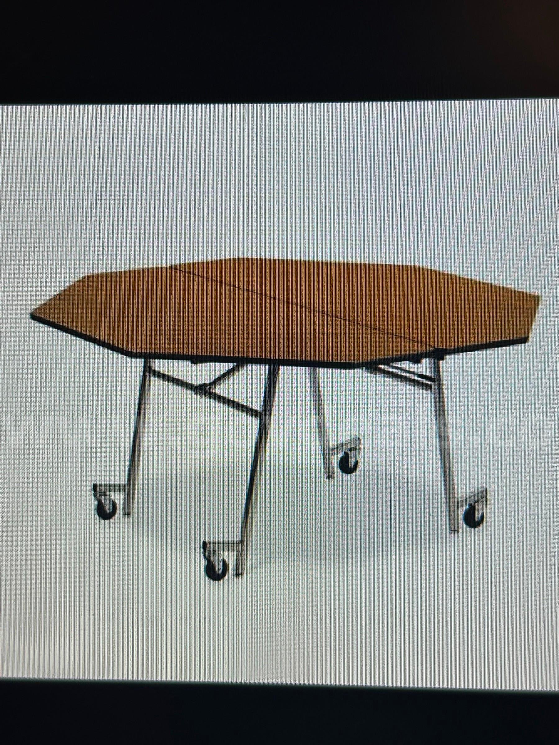 Cafeteria Tables_Octagon 60dia_Wood Grain   Government Surplus Auction - Primary Photo