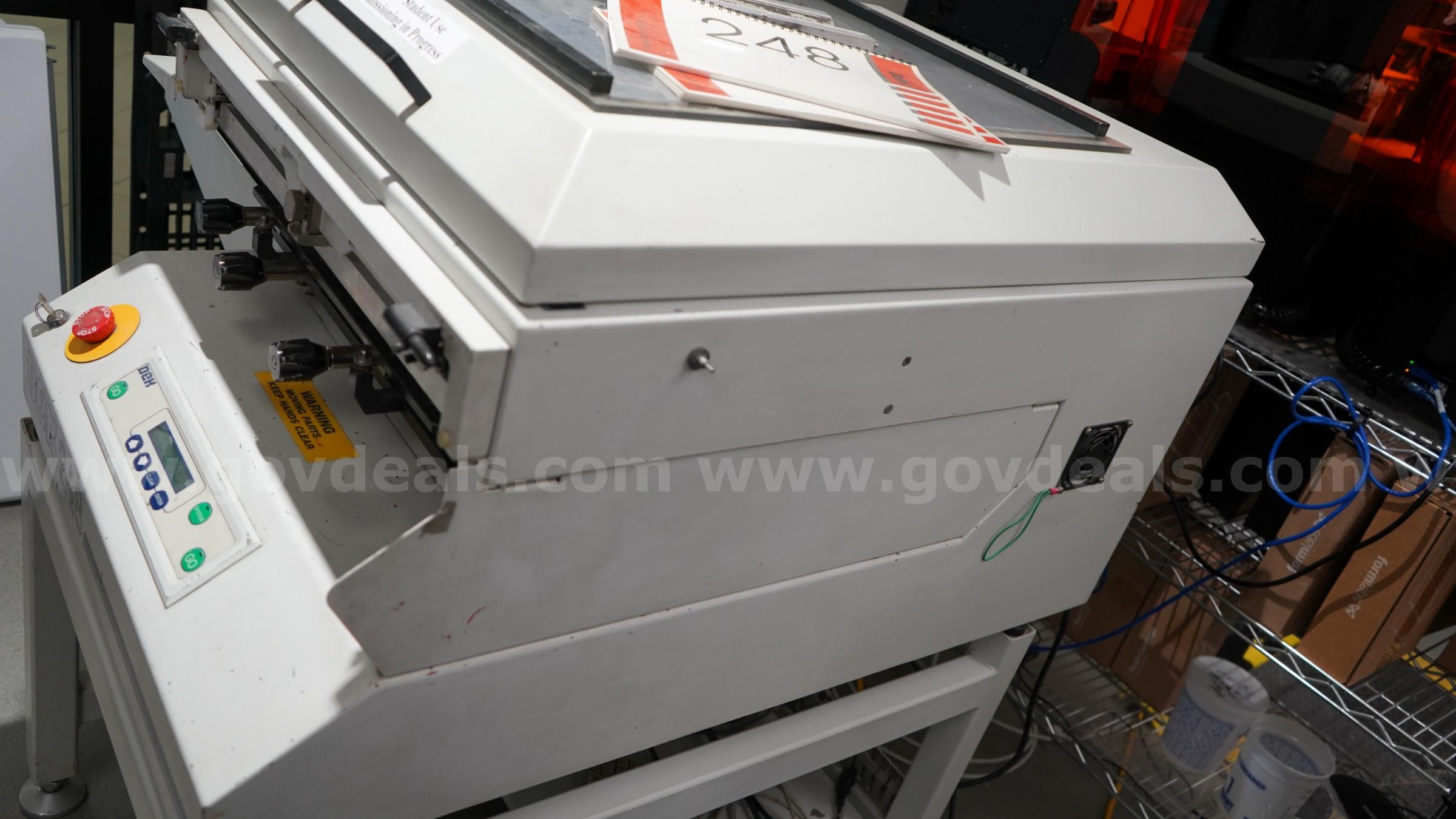 2000 DEK Semi-Automatic SMT Stencil Printer - Model 248CE DEK 248CE Government Surplus Auction - Photo #3