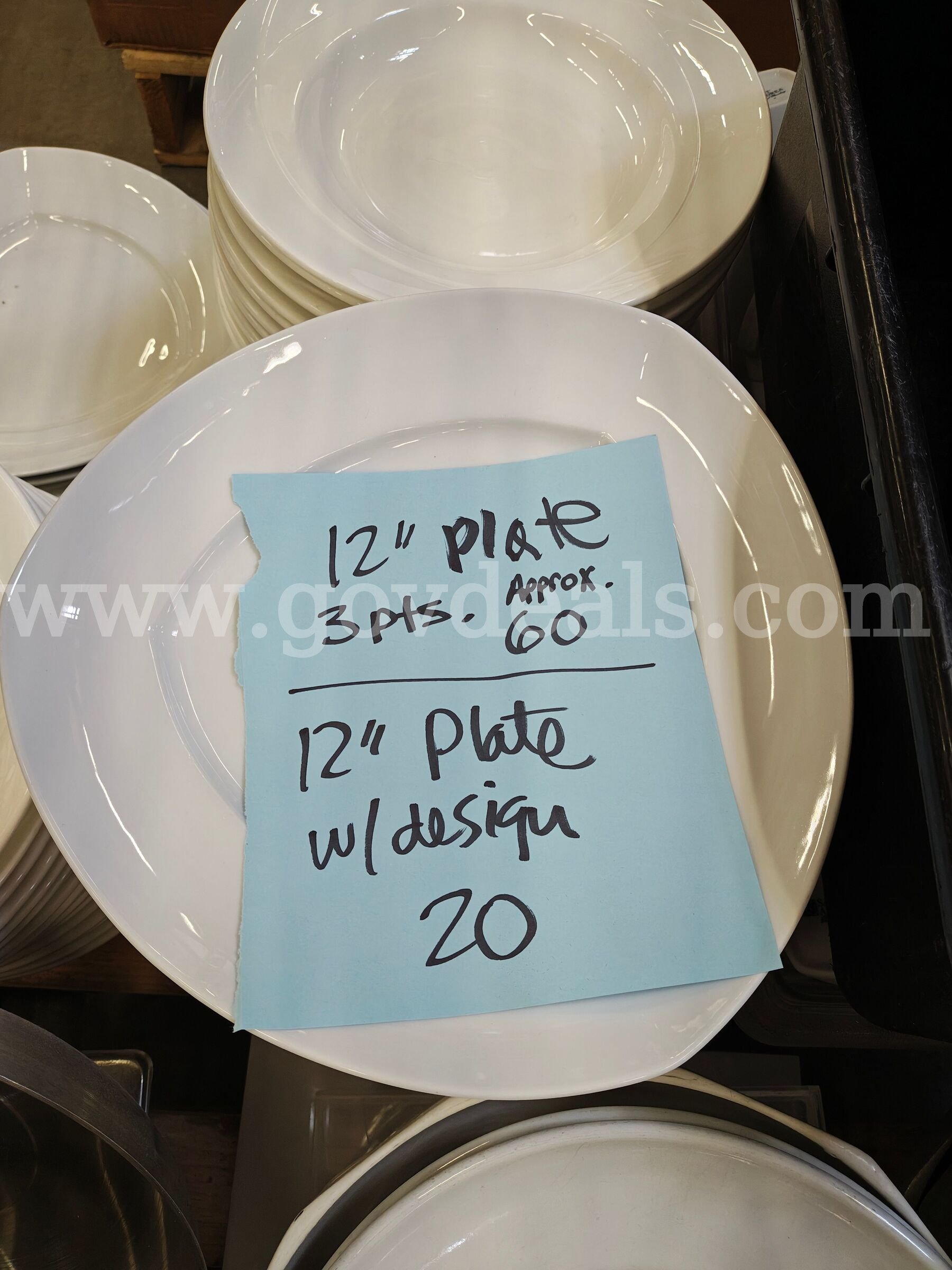 Bulk Lot of Commercial Catering Ware & Kitchen Supplies - Plates, Bowls, Flatware, Cups, etc   Government Surplus Auction - Photo #2