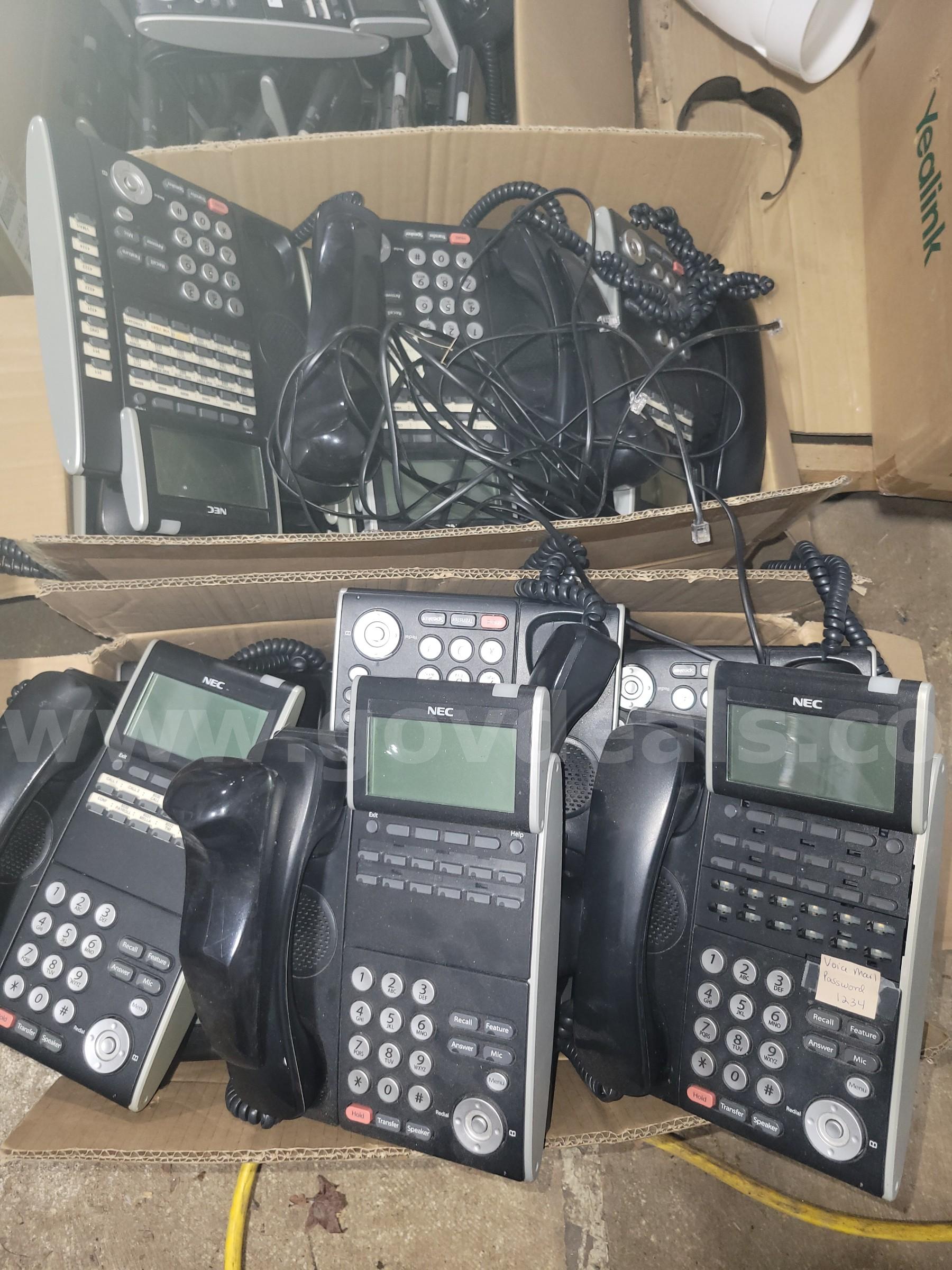 Lot of 153 NEC Phones (110 RJ-11 & 43 RJ-45)  153 Government Surplus Auction - Photo #3