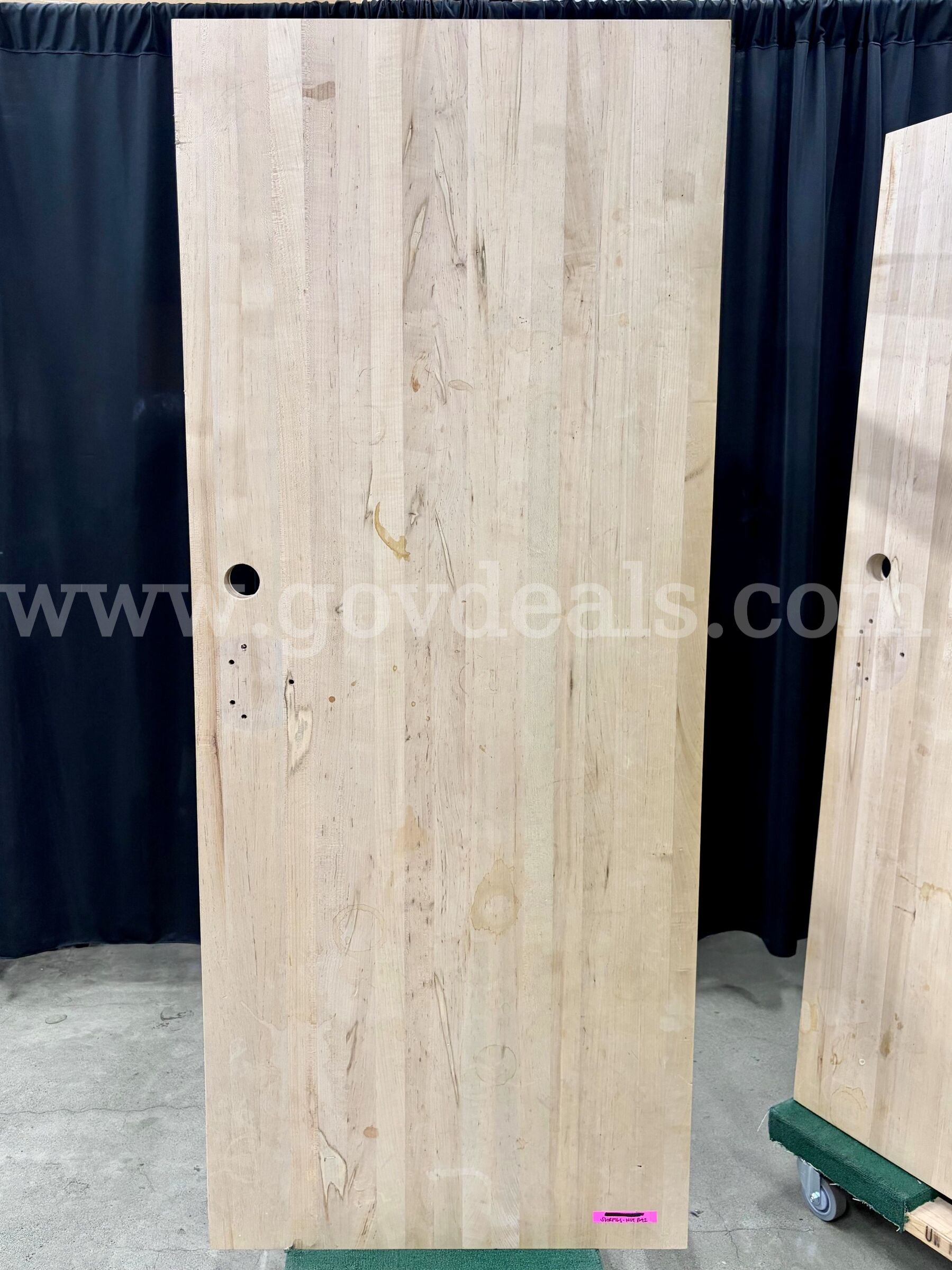 Lot of 2 6' Butcher Block Workbenches: Global Industrial (430-9) Global Industrial 430 Government Surplus Auction - Photo #3