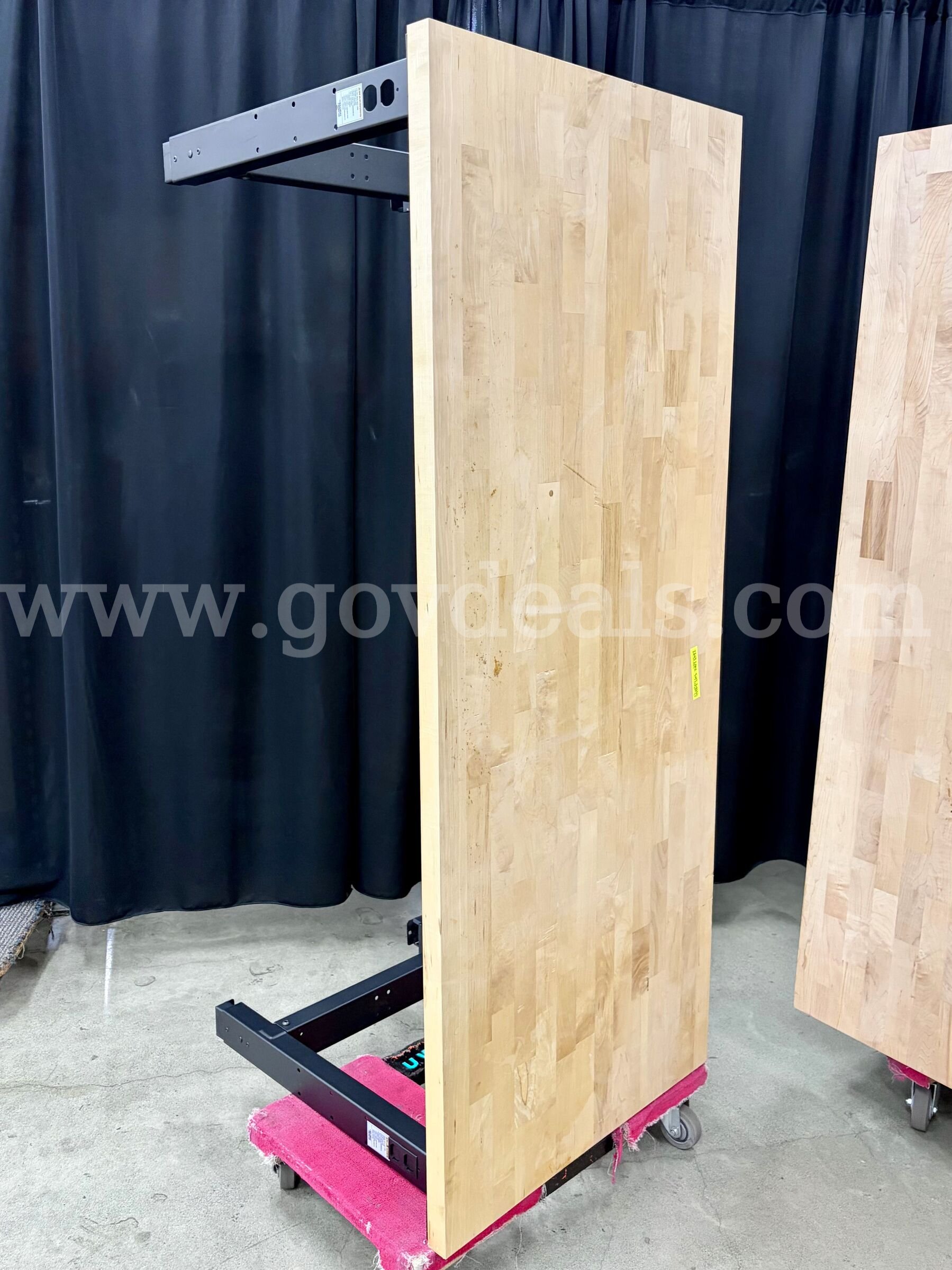 Lot of 2 6' Butcher Block Workbenches: Global Industrial (430-10)  430 Government Surplus Auction - Photo #2