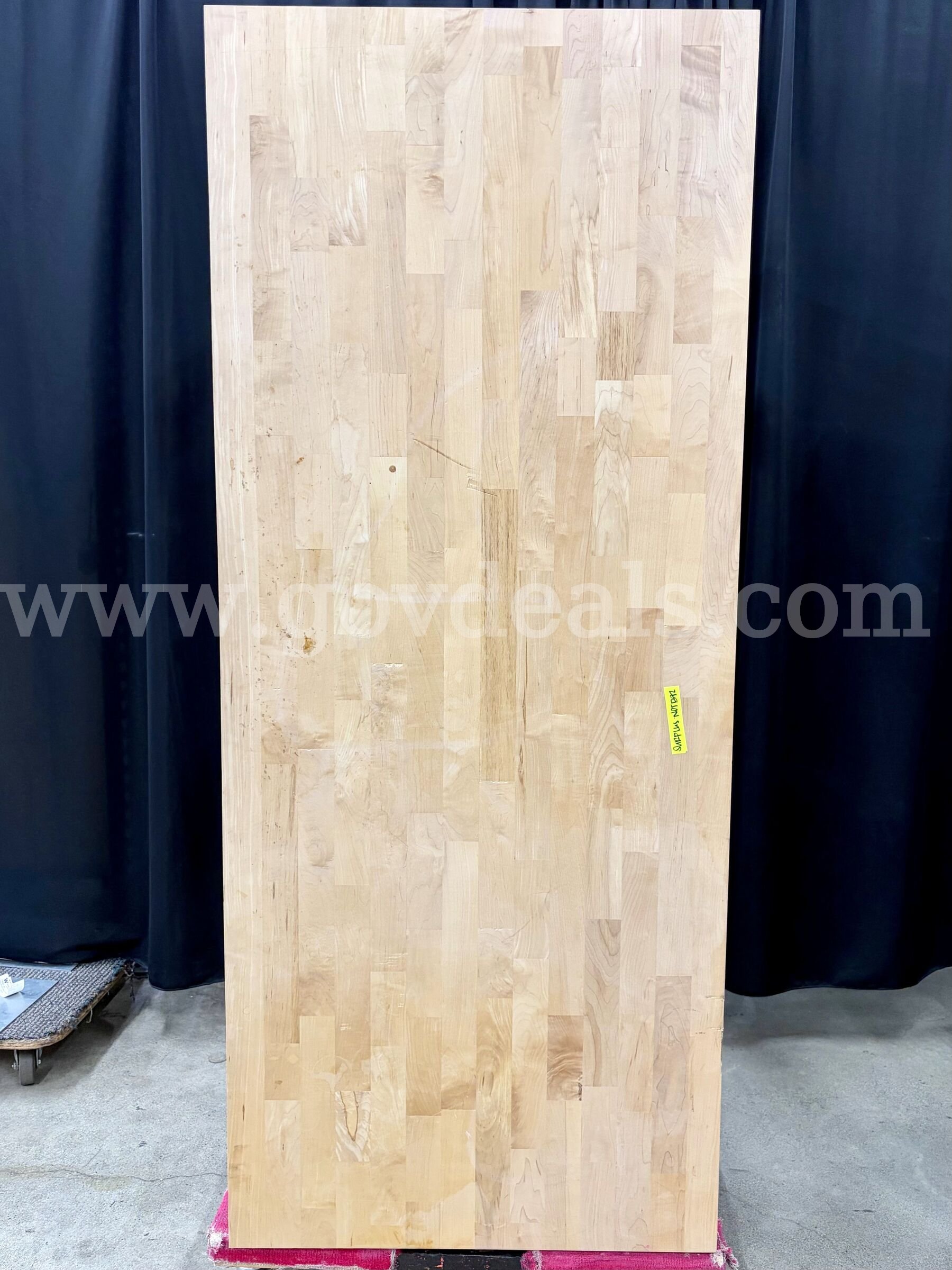 Lot of 2 6' Butcher Block Workbenches: Global Industrial (430-10)  430 Government Surplus Auction - Photo #3