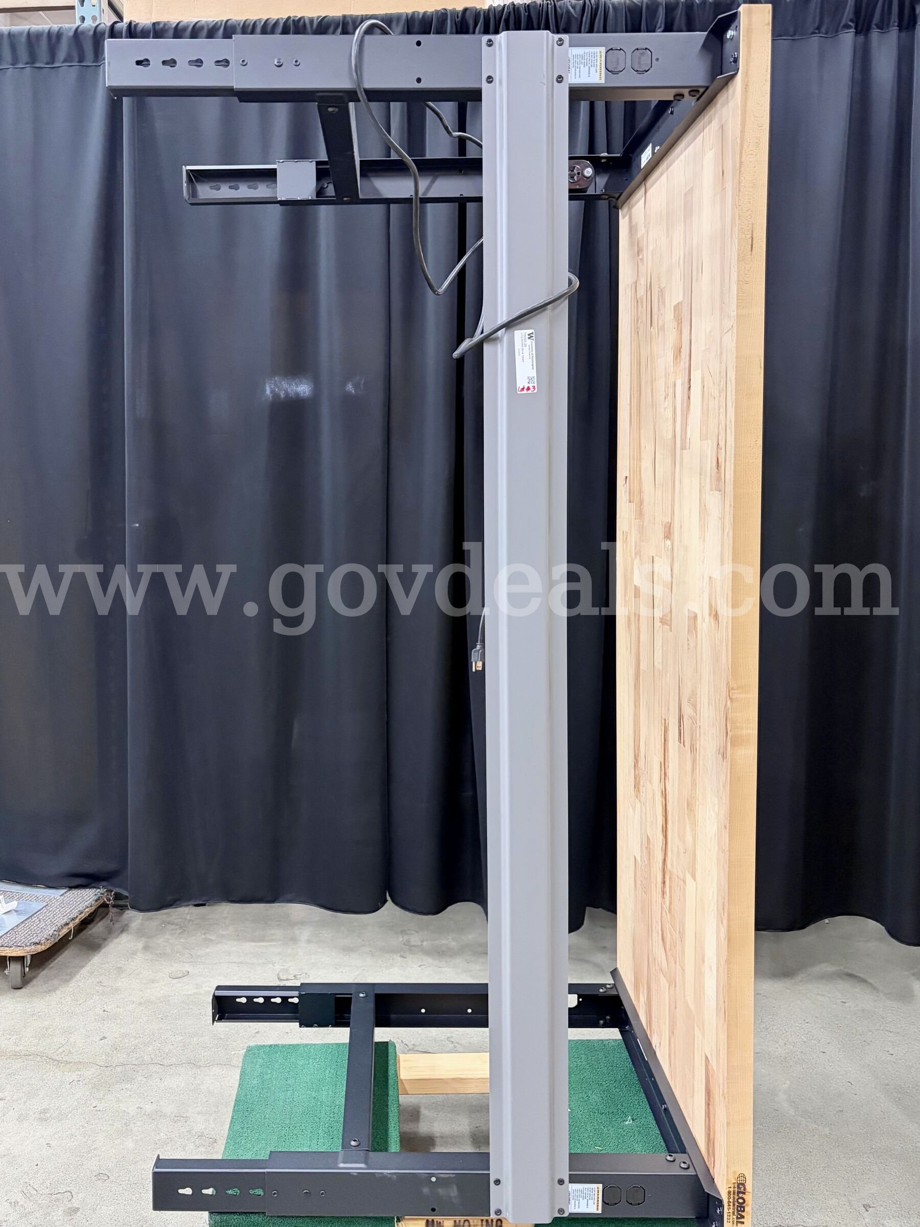 Lot of 2 6' Butcher Block Workbenches: Global Industrial (430-11)  430 Government Surplus Auction - Photo #4