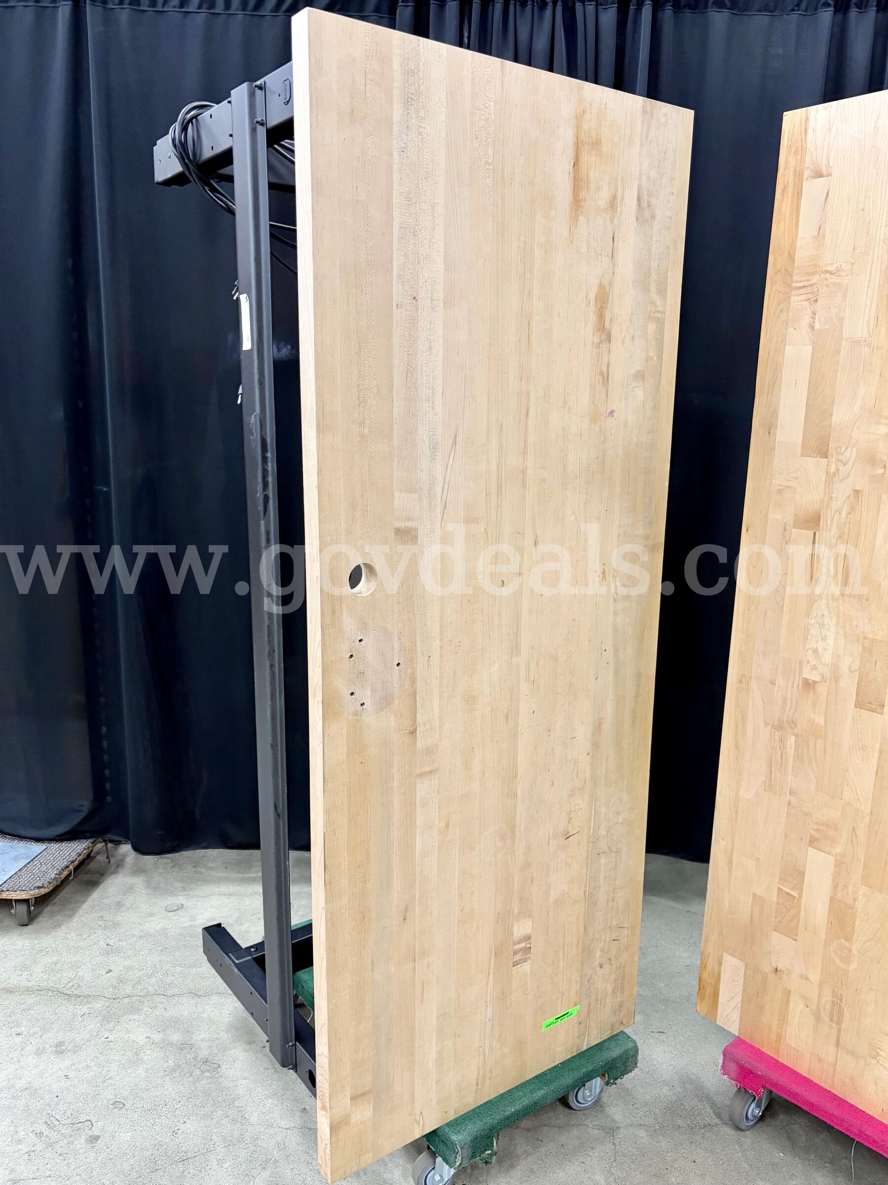 Lot of 2 6' Butcher Block Workbenches: Global Industrial (430-12)  430 Government Surplus Auction - Photo #2