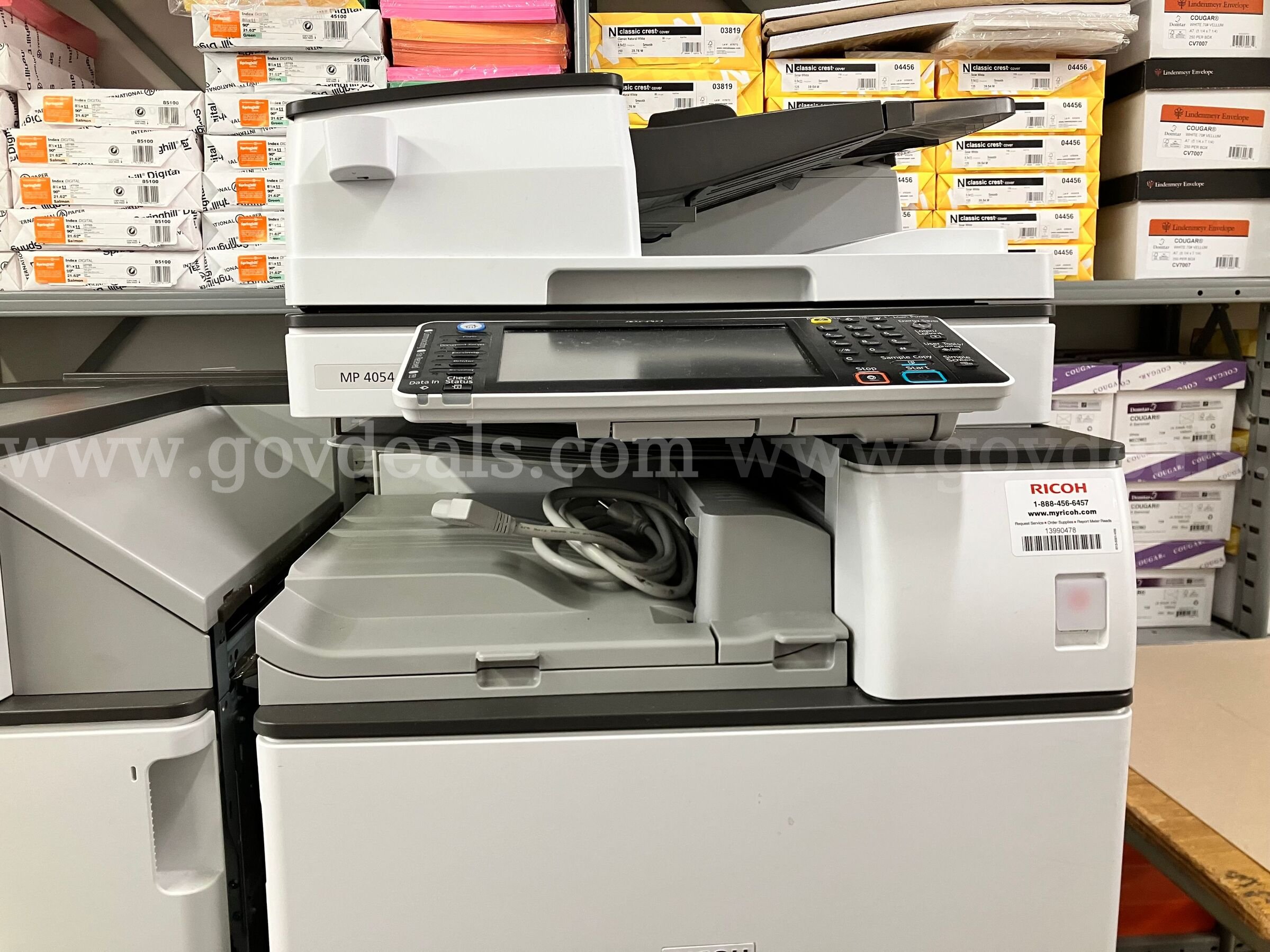 Ricoh MP4054 black and white printer  MP4054 Government Surplus Auction - Photo #4