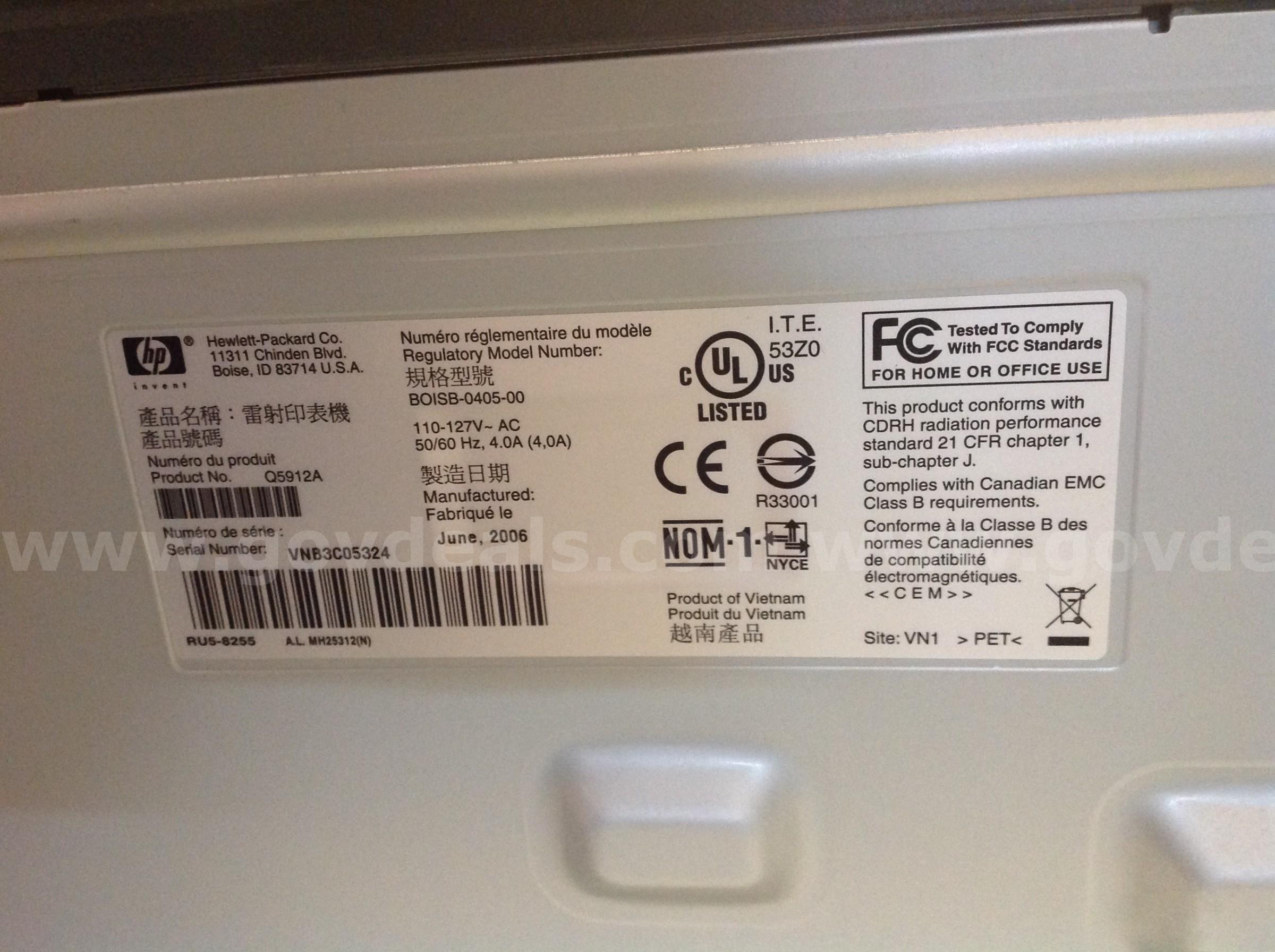 Lot of 2 - HP Printers HP  Government Surplus Auction - Photo #5