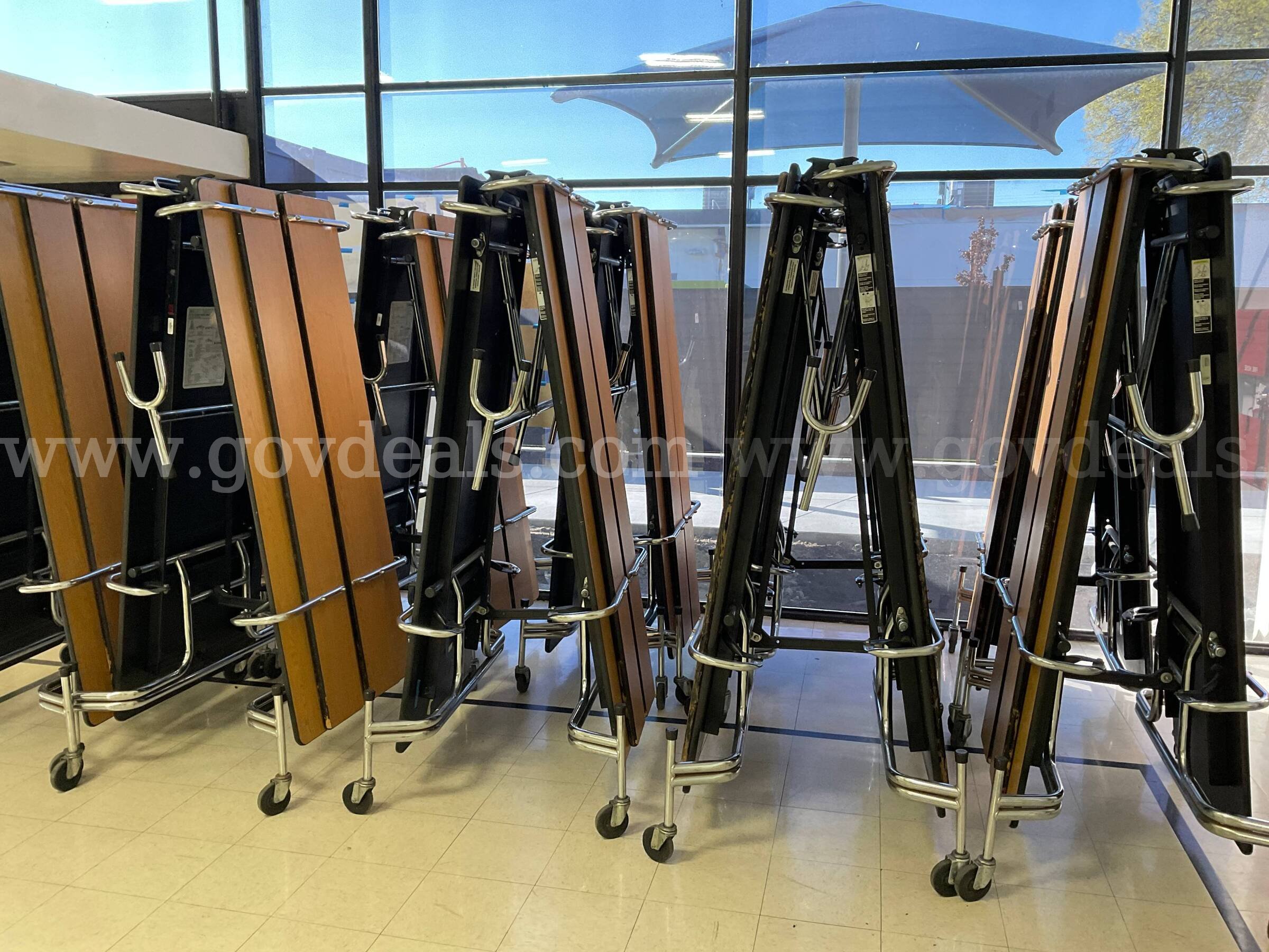 Lot of 15 Folding Lunch Tables – 13 SICO America BY-65 & 2 Palmer Hamilton