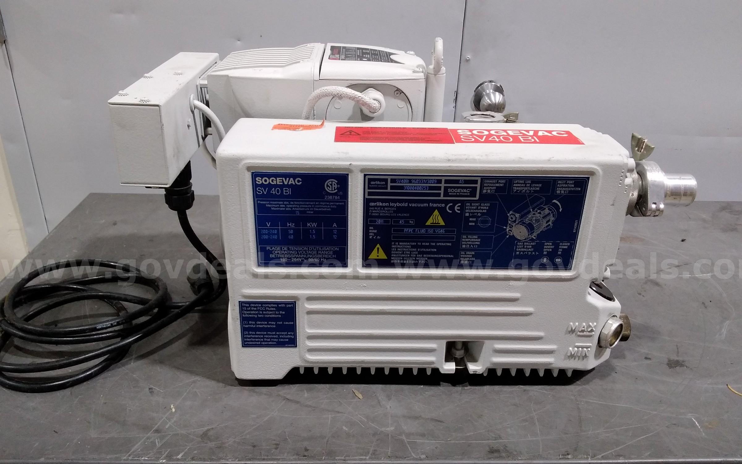 Sogevac SV 40 BI vacuum pump SV40BI, 230 volts
