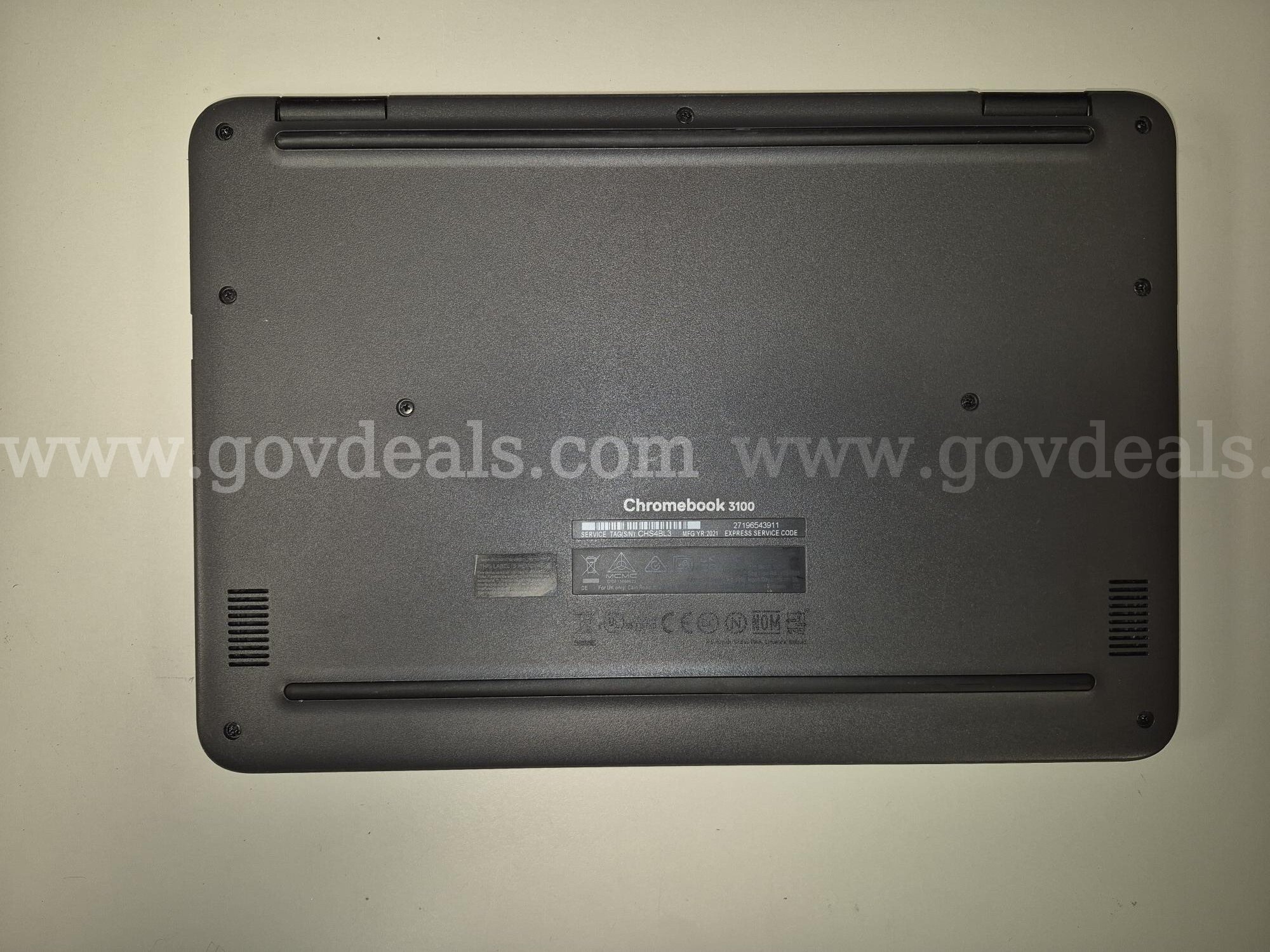 Dell 11.6" Chromebook 3100 with cases. Most also have a power supply. Total of 17. Dell 3100 Government Surplus Auction - Photo #2