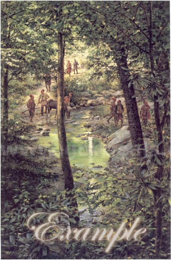 Robert Griffing signed framed litho "On the Great Trail"   Government Surplus Auction - Photo #3