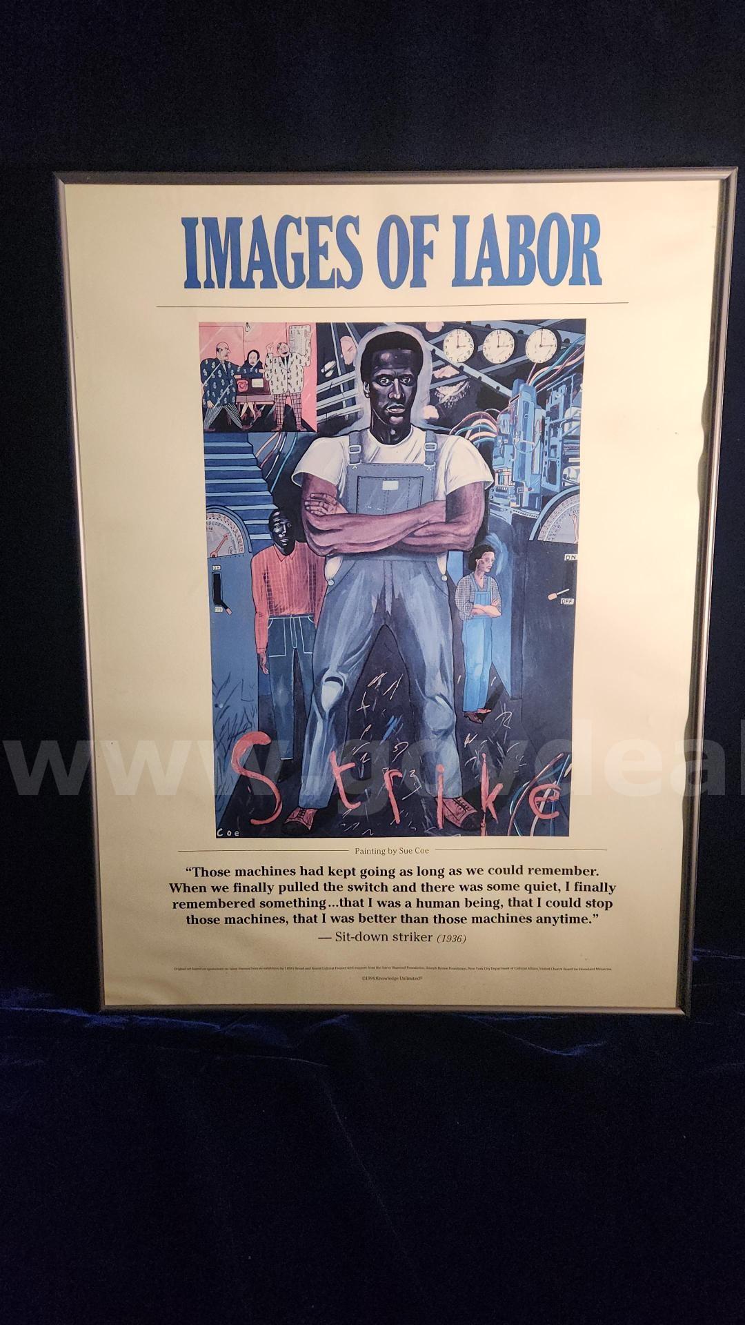 "Images of Labor" series. 3 framed poster set   Government Surplus Auction - Photo #2