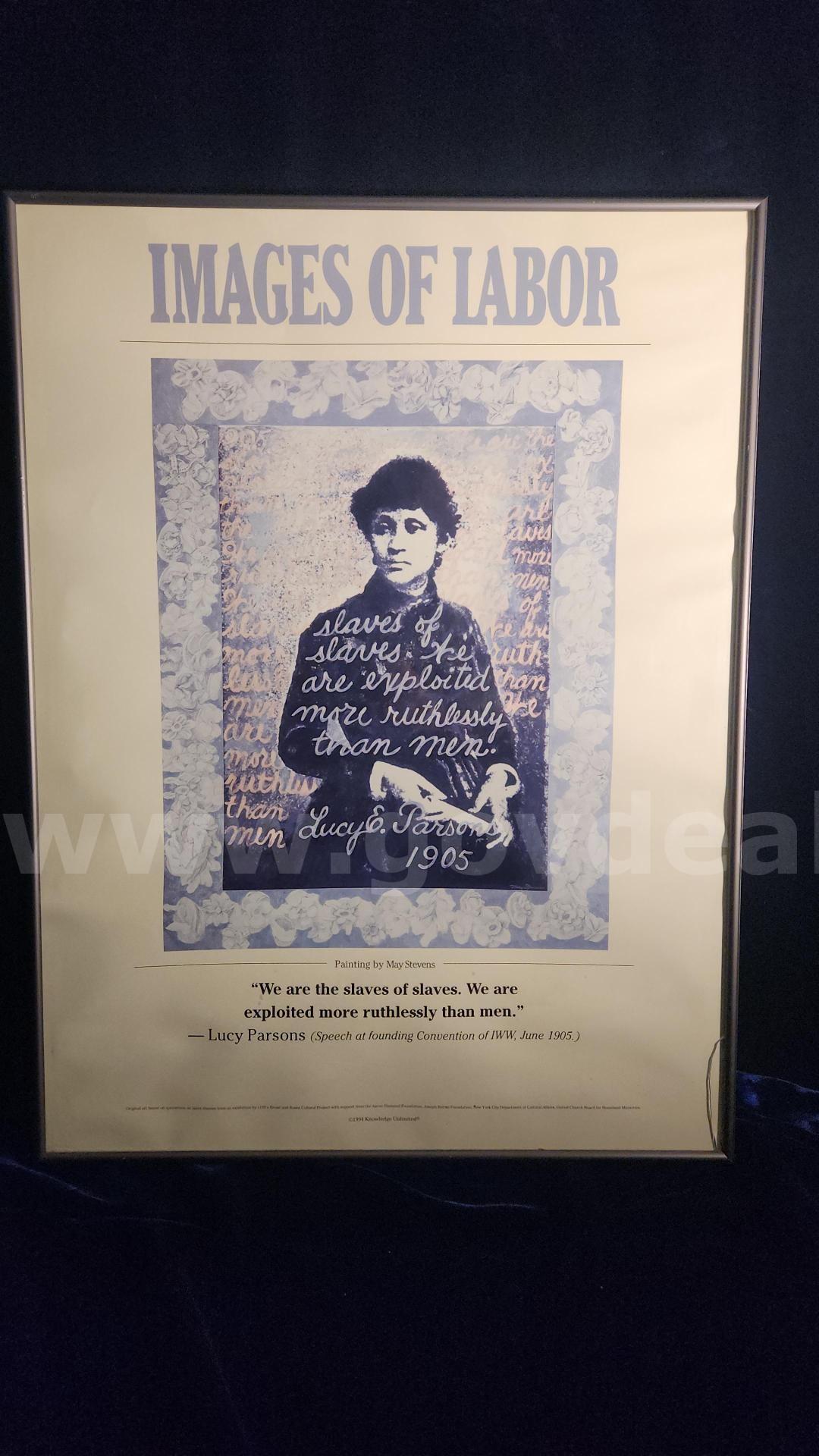 "Images of Labor" series. 3 framed poster set   Government Surplus Auction - Photo #4