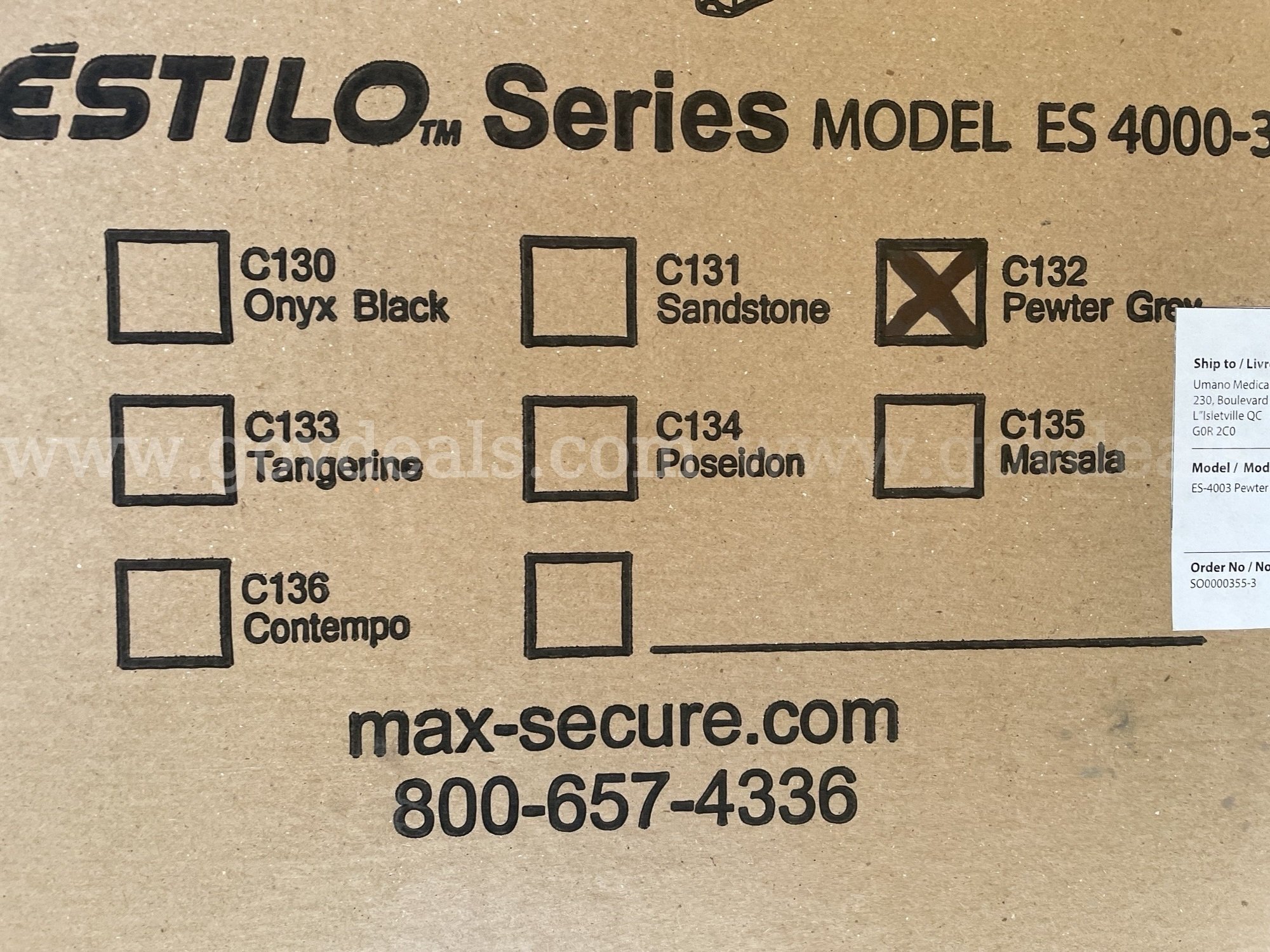 Lot of Max-Secure Estilo Series Behavioural Weighted Chairs Max-Secure ES 4000-3 Government Surplus Auction - Photo #4