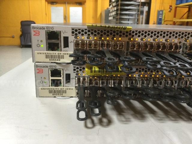 Lot of 2 Brocade 6510 BR-6510-24-16G-R Switches Brocade 6510 Government Surplus Auction - Photo #2