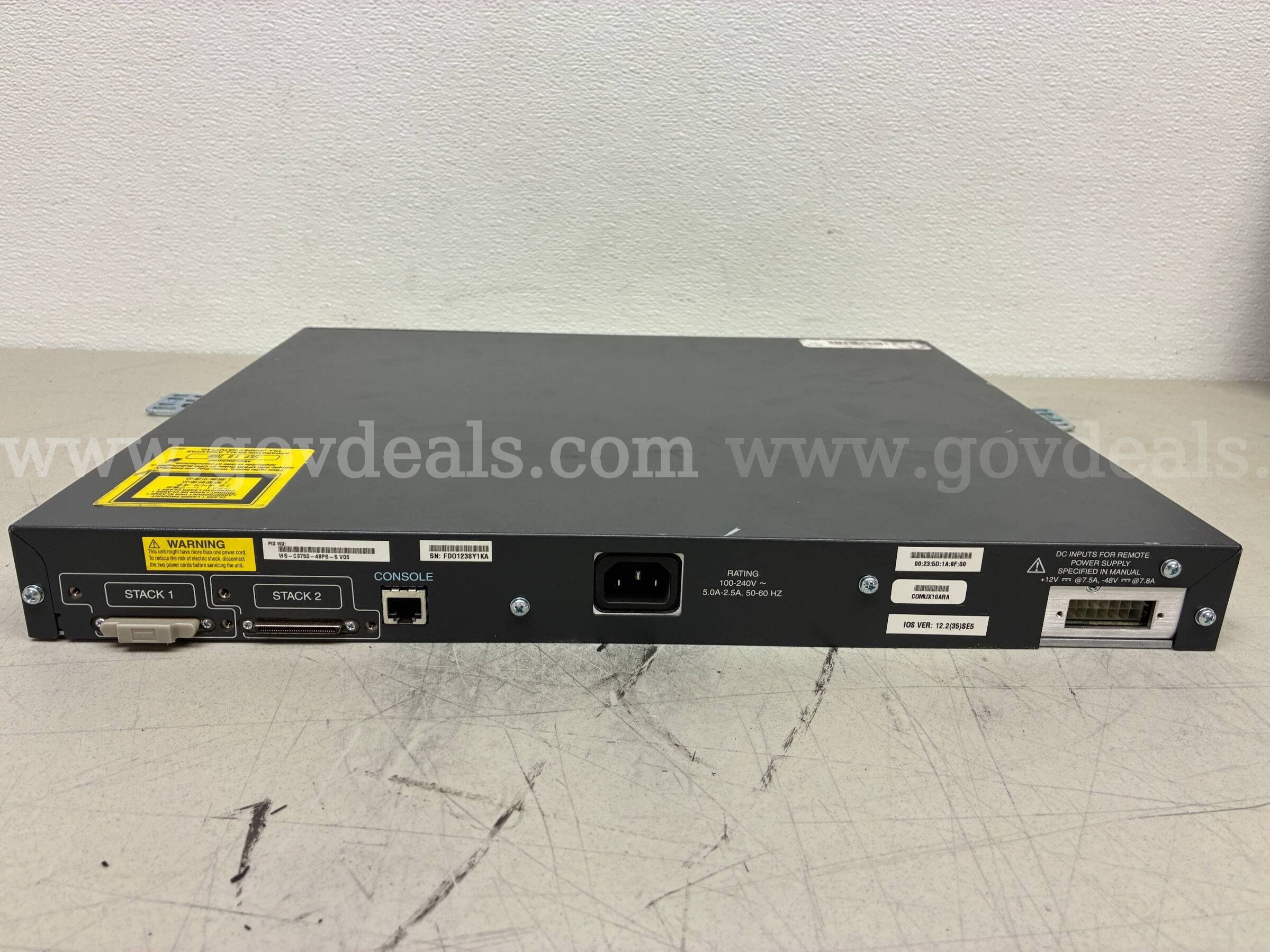 CISCO CATALYST 3750 SERIES PoE-48 CISCO 3750 Government Surplus Auction - Photo #5