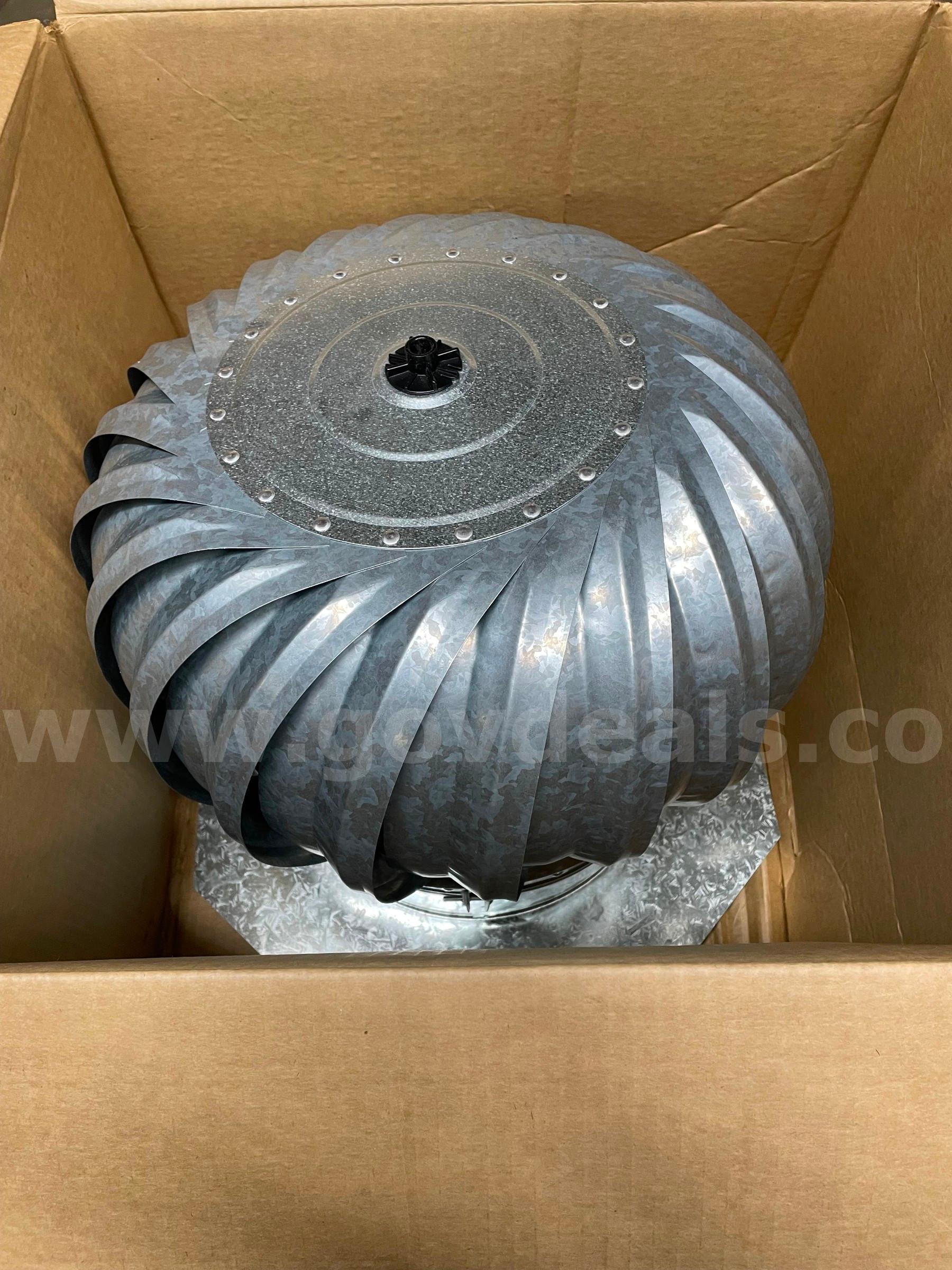 12" Galvanized Steel Turbine Vent CertainTeed WT112X Government Surplus Auction - Photo #2