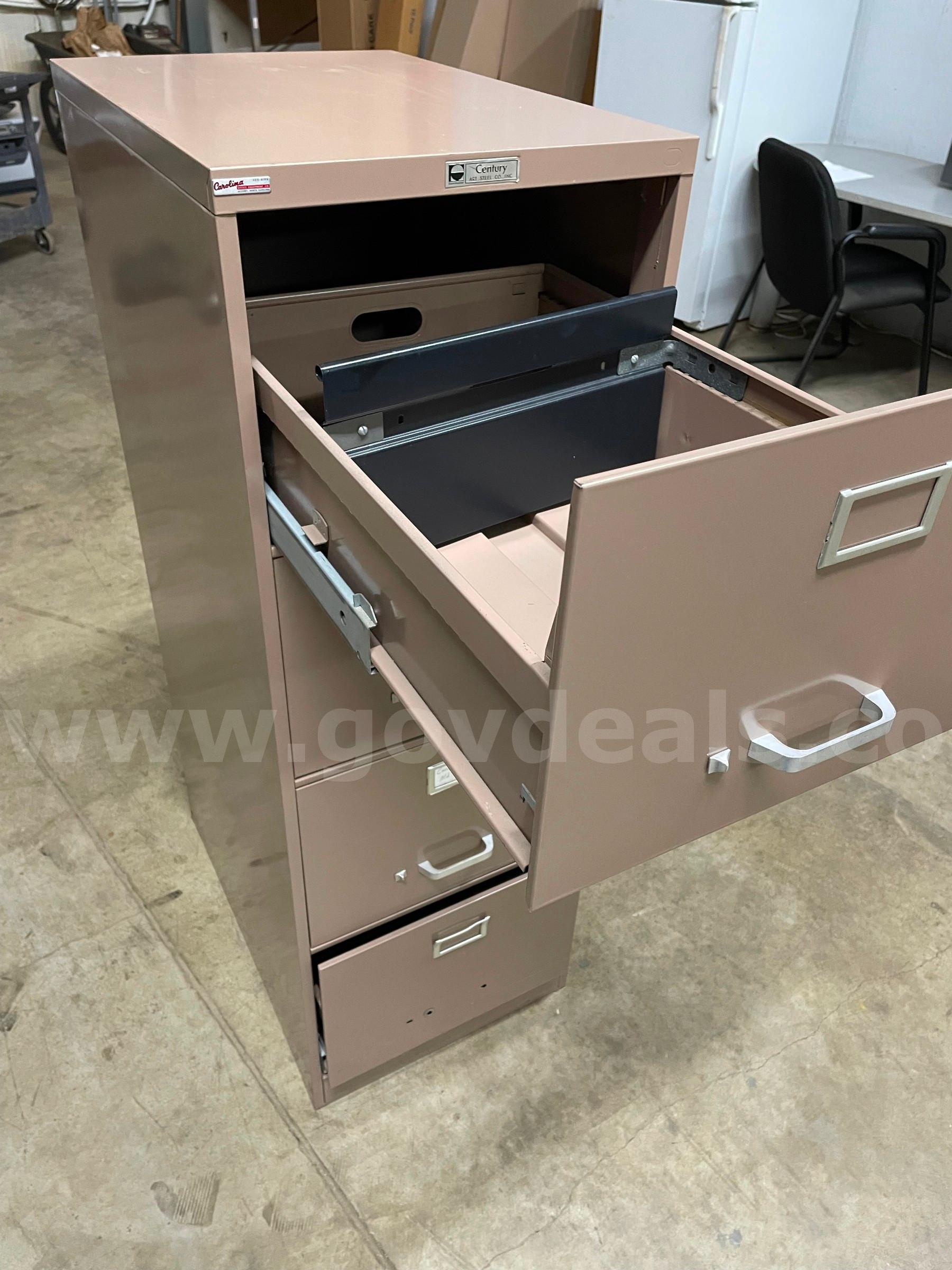 4 Drawer Filing Cabinet Century  Government Surplus Auction - Photo #3
