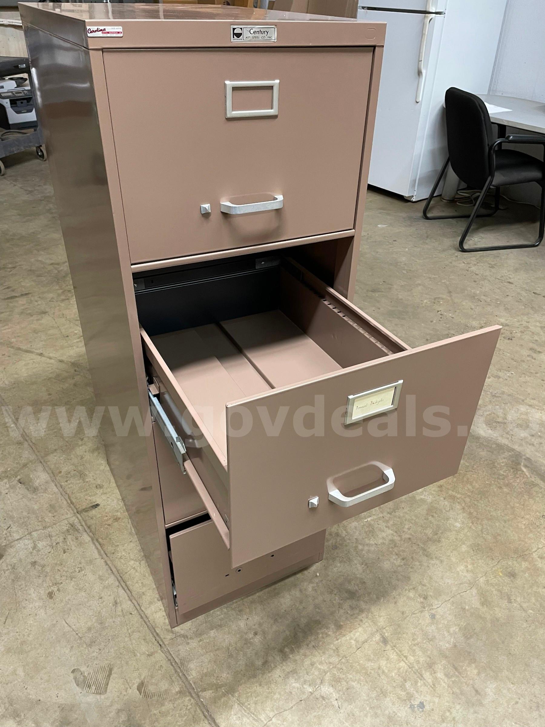 4 Drawer Filing Cabinet Century  Government Surplus Auction - Photo #4