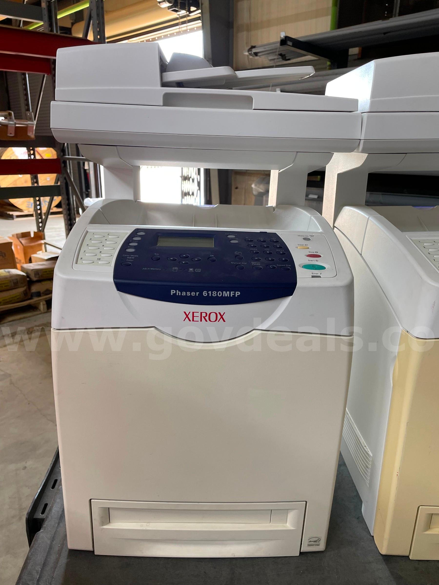 Two, Xerox Phaser 6180 MFP Printers Xerox 6180 Government Surplus Auction - Photo #2