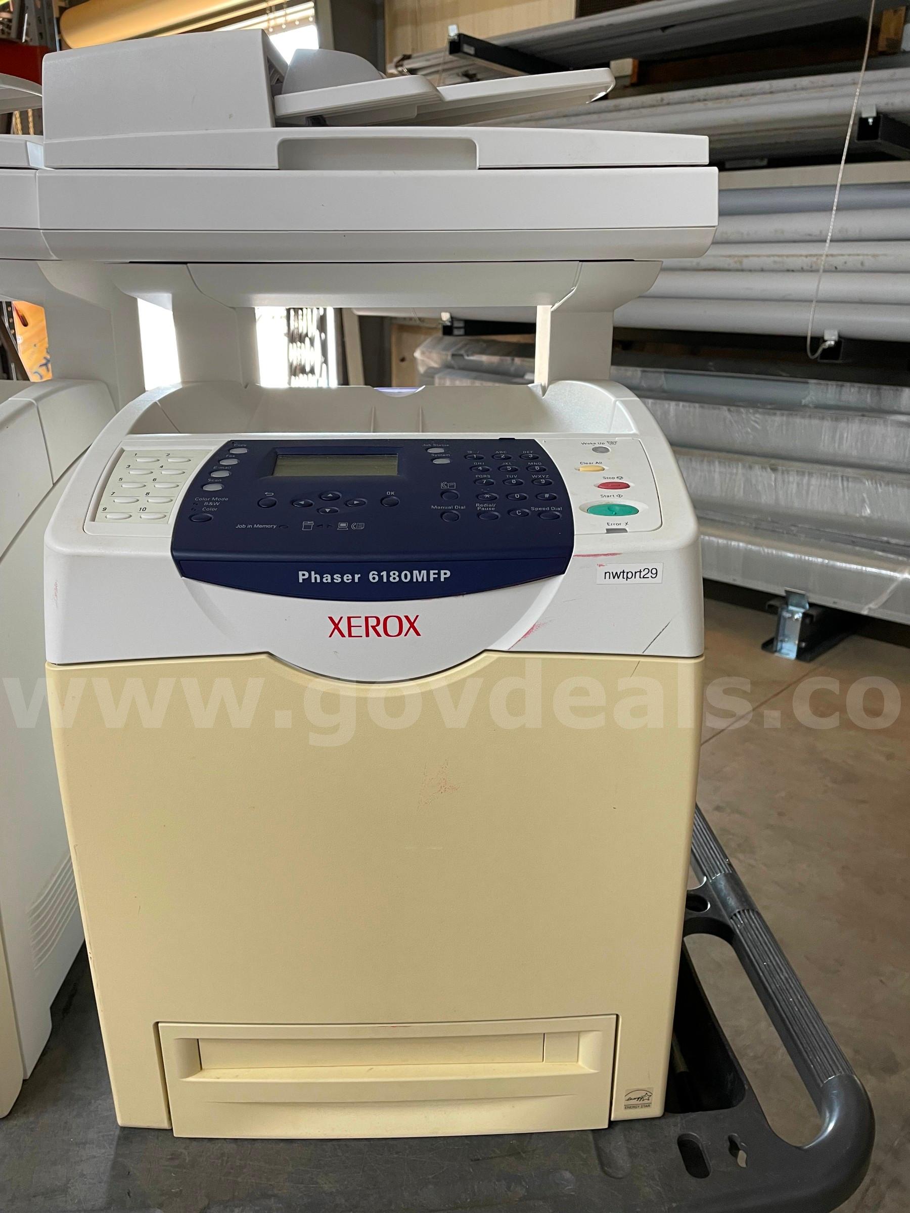 Two, Xerox Phaser 6180 MFP Printers Xerox 6180 Government Surplus Auction - Photo #3