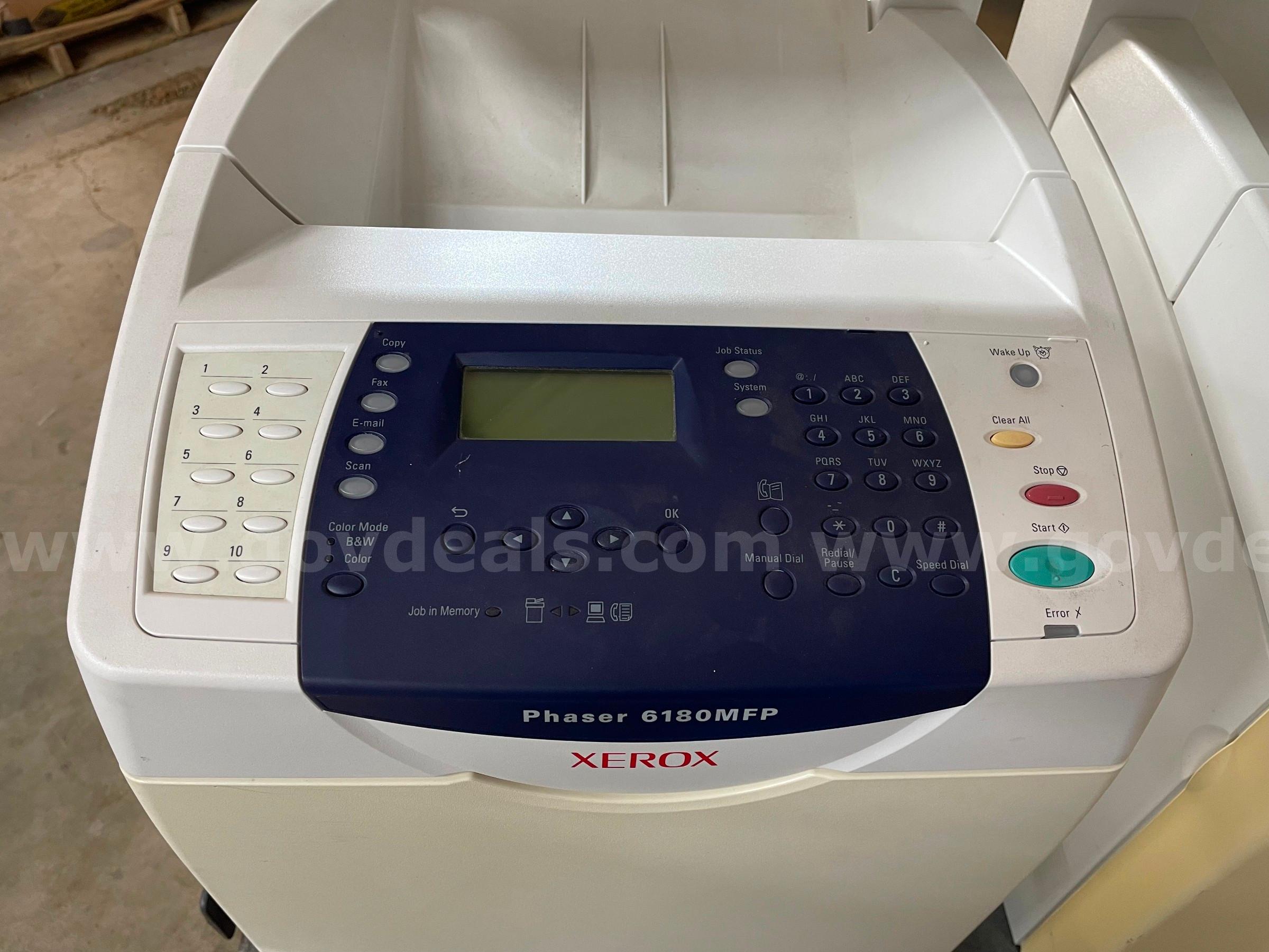Two, Xerox Phaser 6180 MFP Printers Xerox 6180 Government Surplus Auction - Photo #4