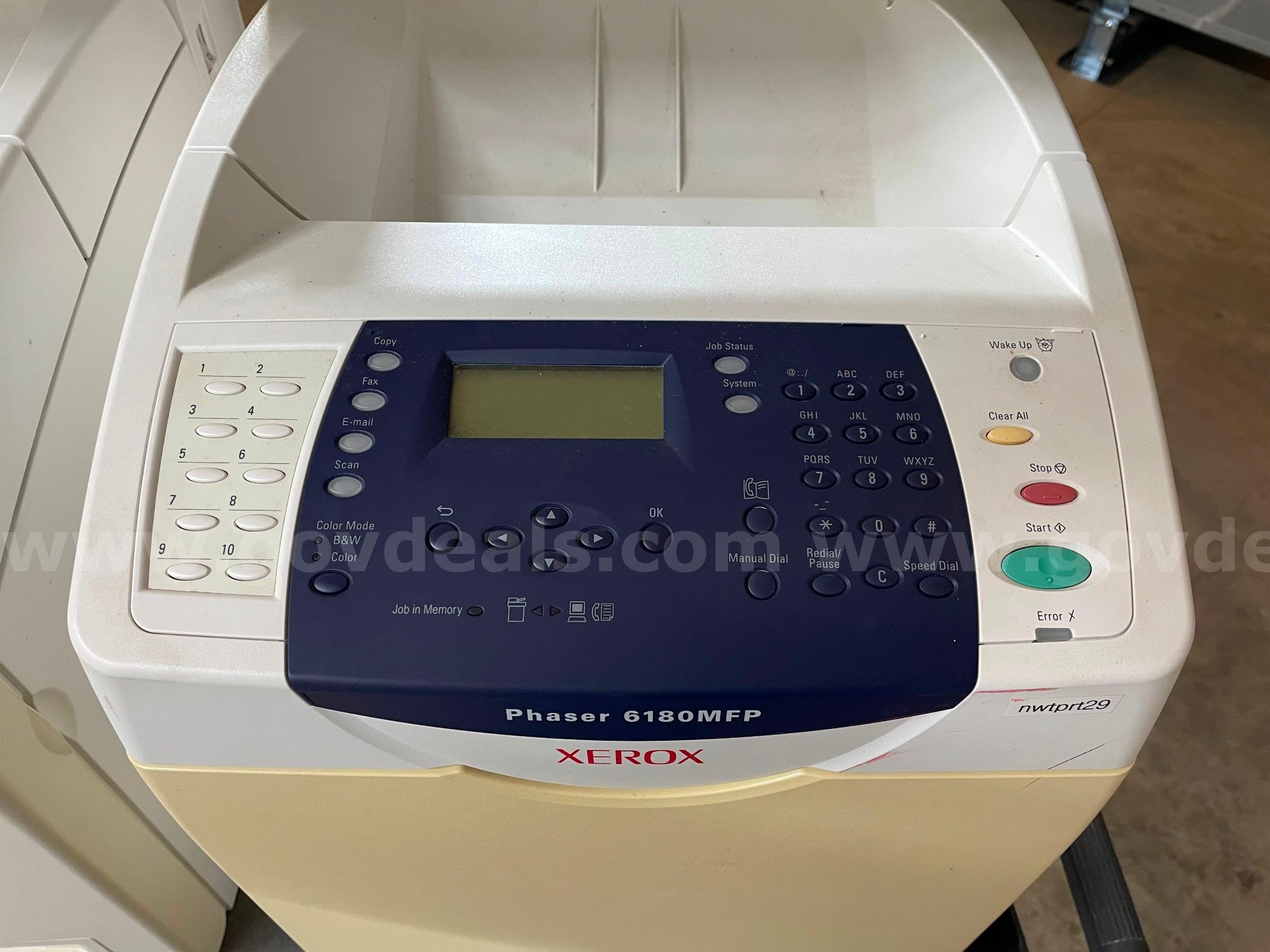 Two, Xerox Phaser 6180 MFP Printers Xerox 6180 Government Surplus Auction - Photo #5
