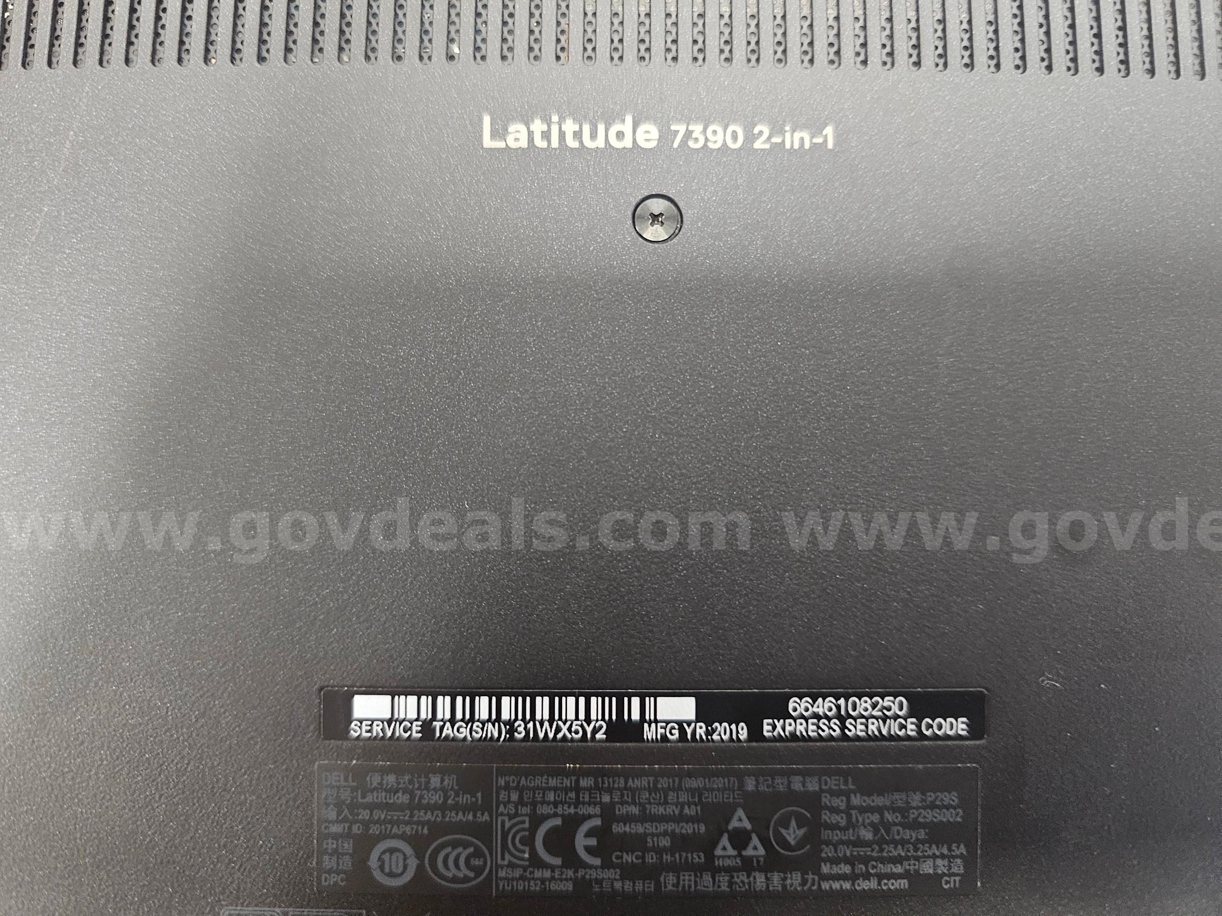Dell Latitude 7390 2-in-1(Anchorage, AK) Dell 7390 Government Surplus Auction - Photo #3