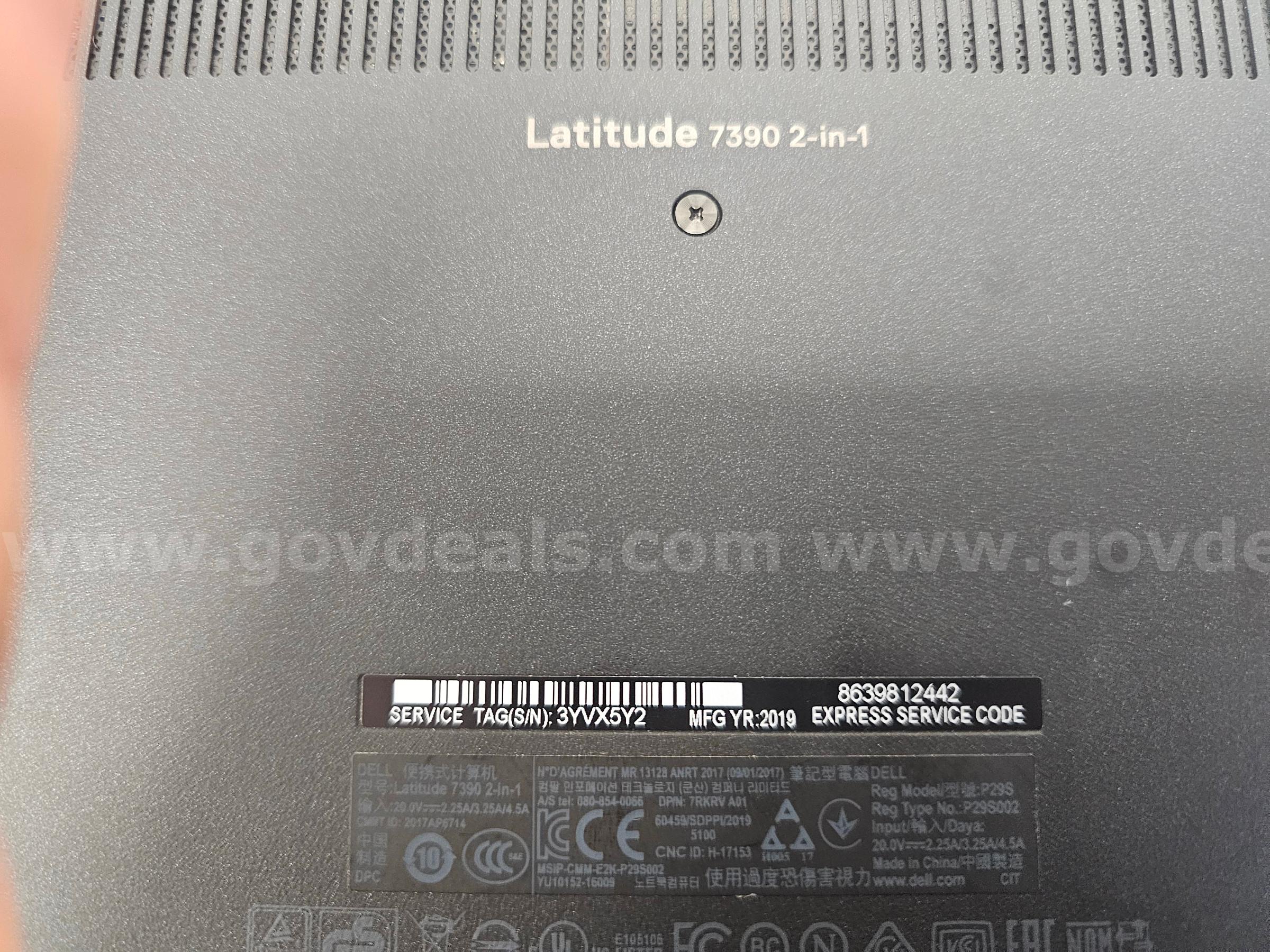 Dell Latitude 7390 2-in-1(Anchorage, AK) Dell 7390 Government Surplus Auction - Photo #3
