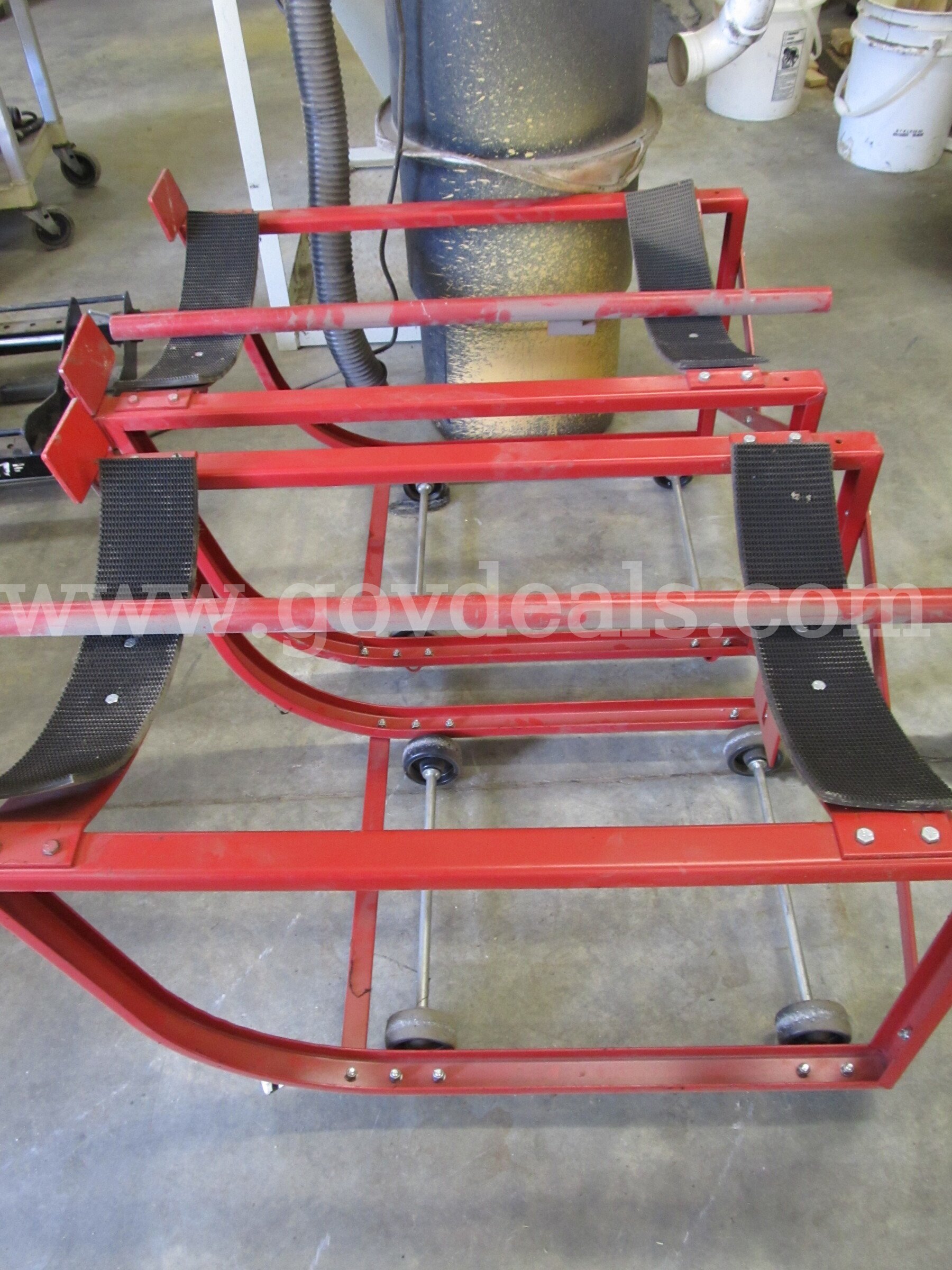 Lot of Two (2) 55 Gallon Drum Carts