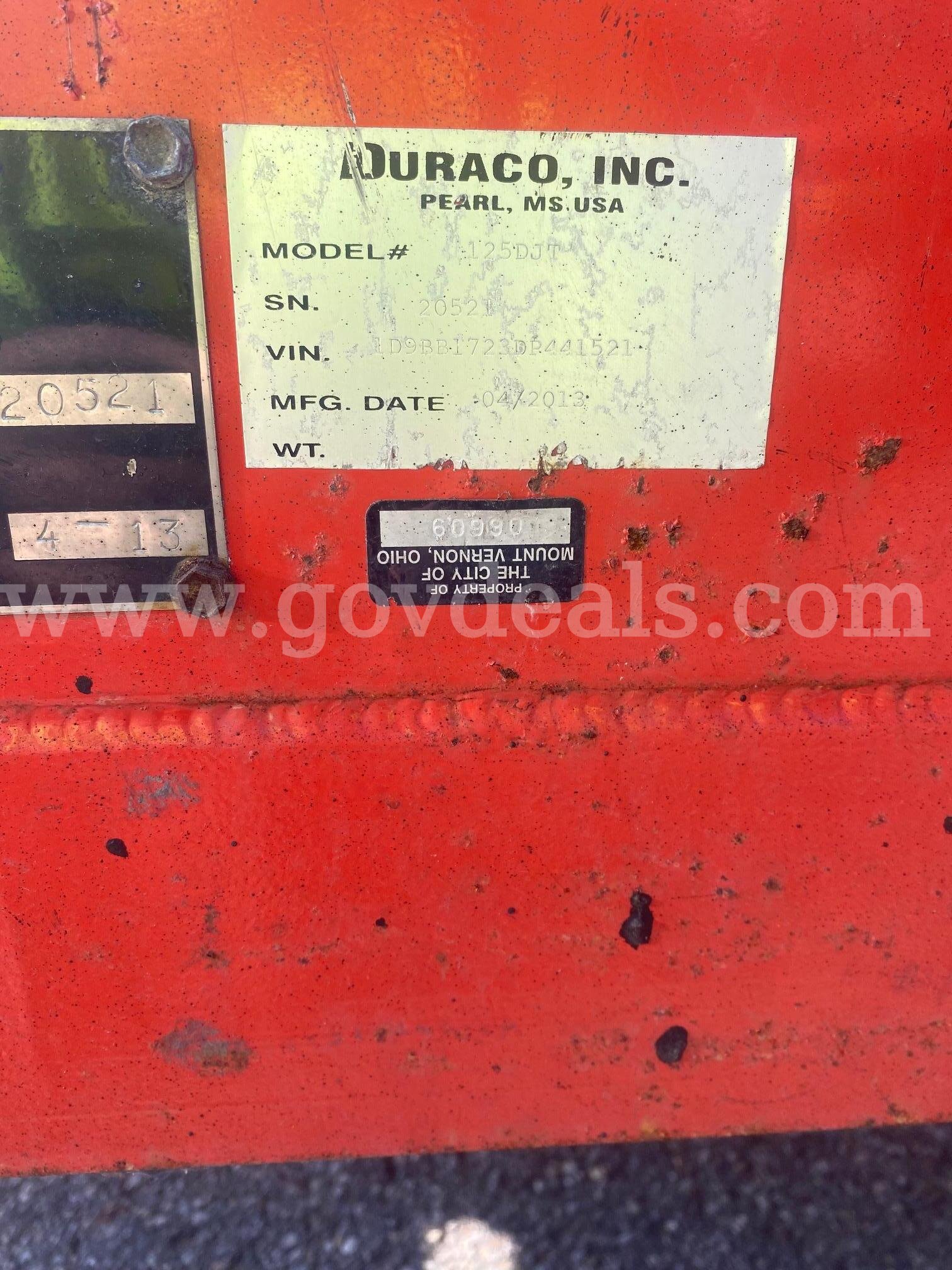Duraco Dura Patcher Duraco 125DJT Government Surplus Auction - Photo #6