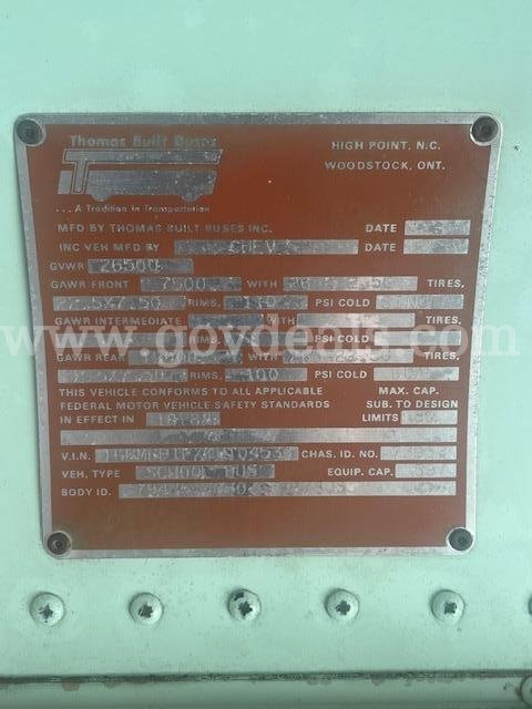 1989 Chevrolet B6P042 Chevrolet B6P042 Government Surplus Auction - Photo #6