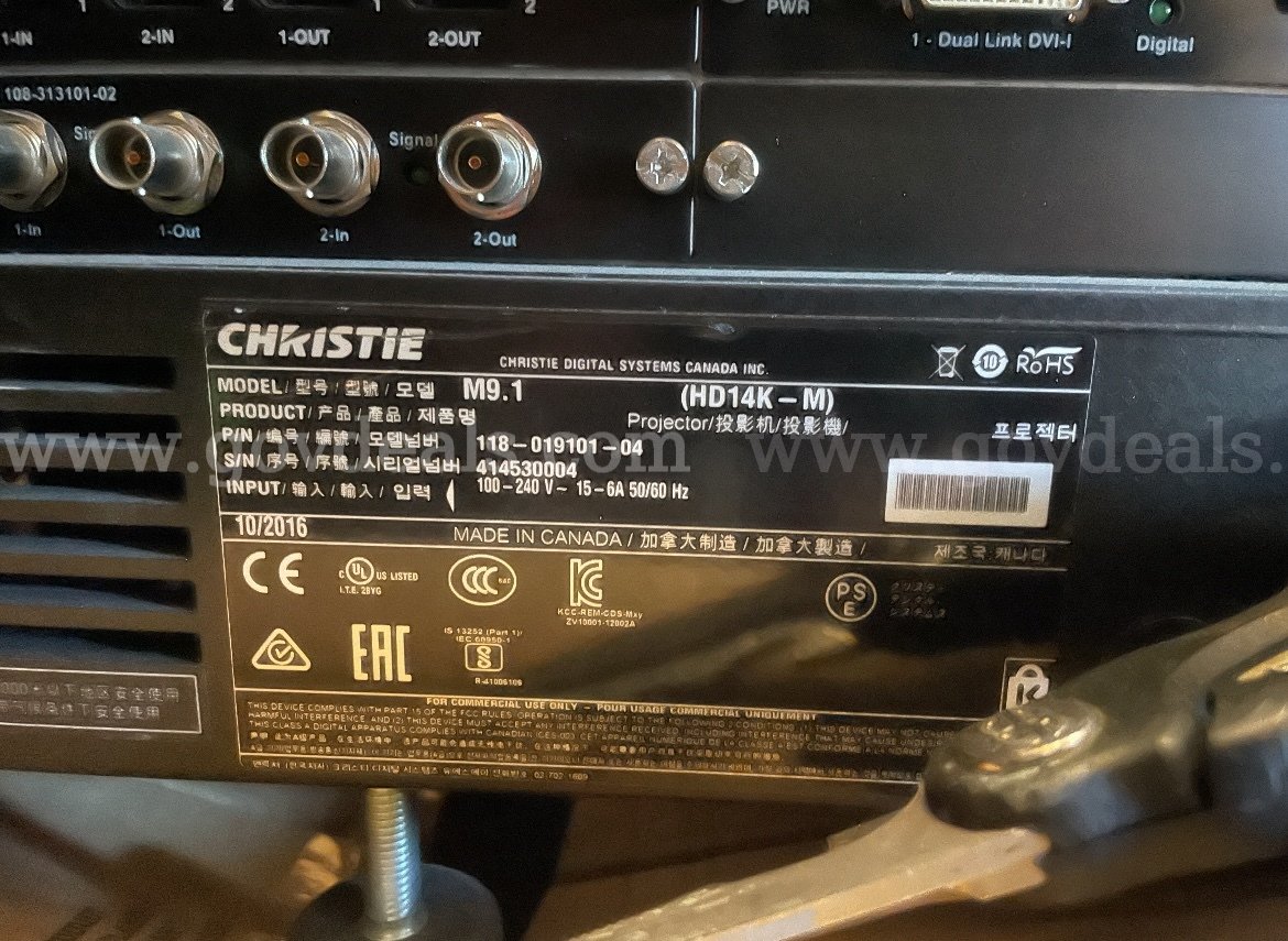 Christie Projection System Christie  Government Surplus Auction - Photo #3