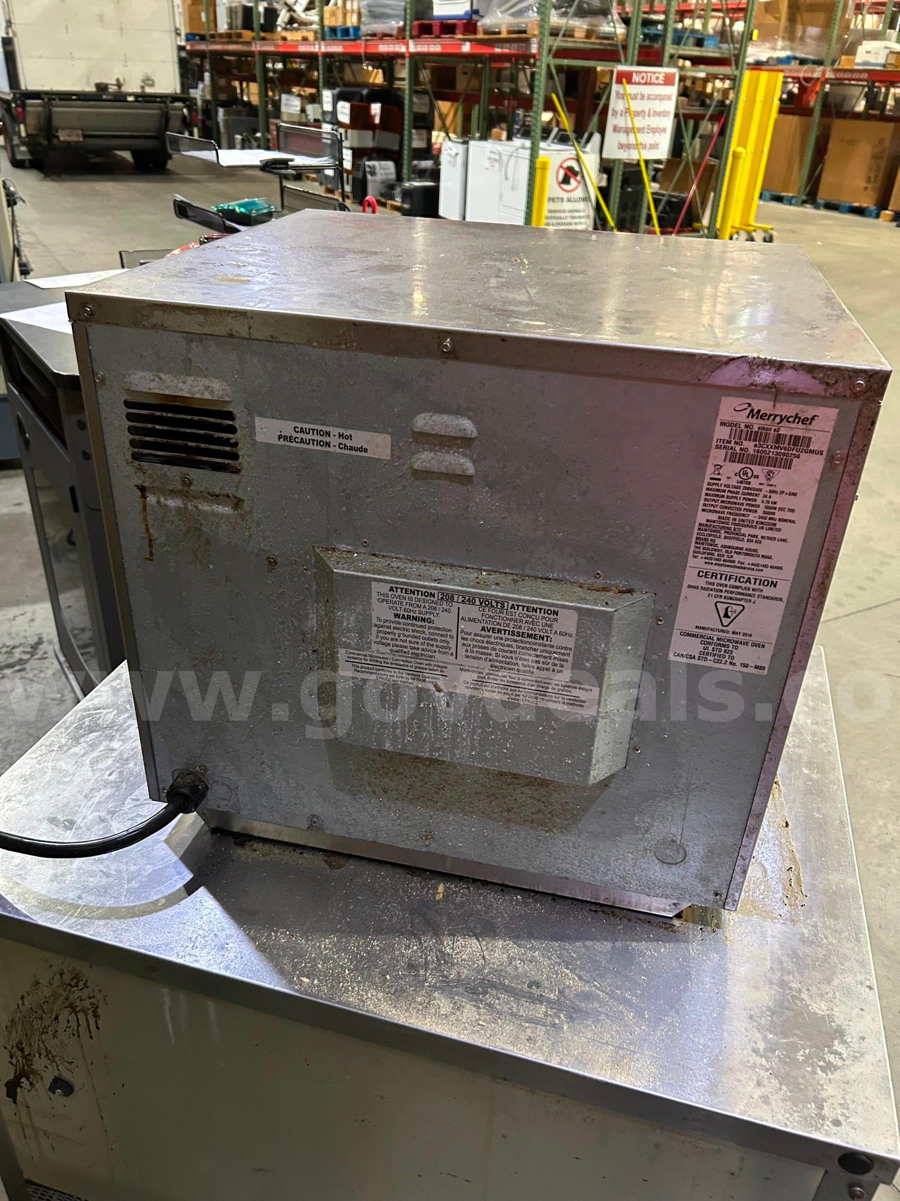 High Speed Combo Oven Merrychef e3CXXMV6DFU2GMUS Government Surplus Auction - Photo #3