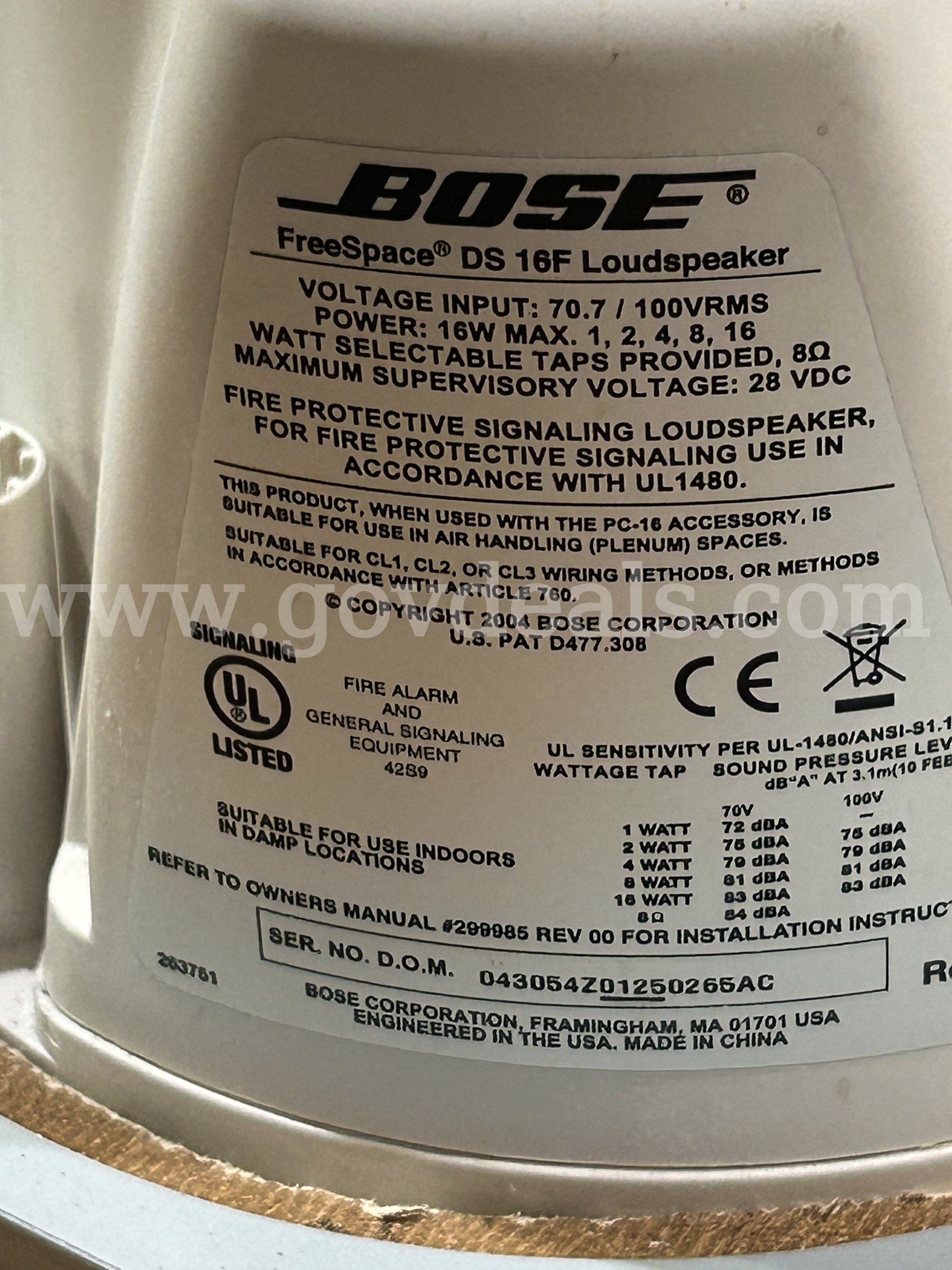 Speakers Bose FreeSpace DS 16F Government Surplus Auction - Photo #5