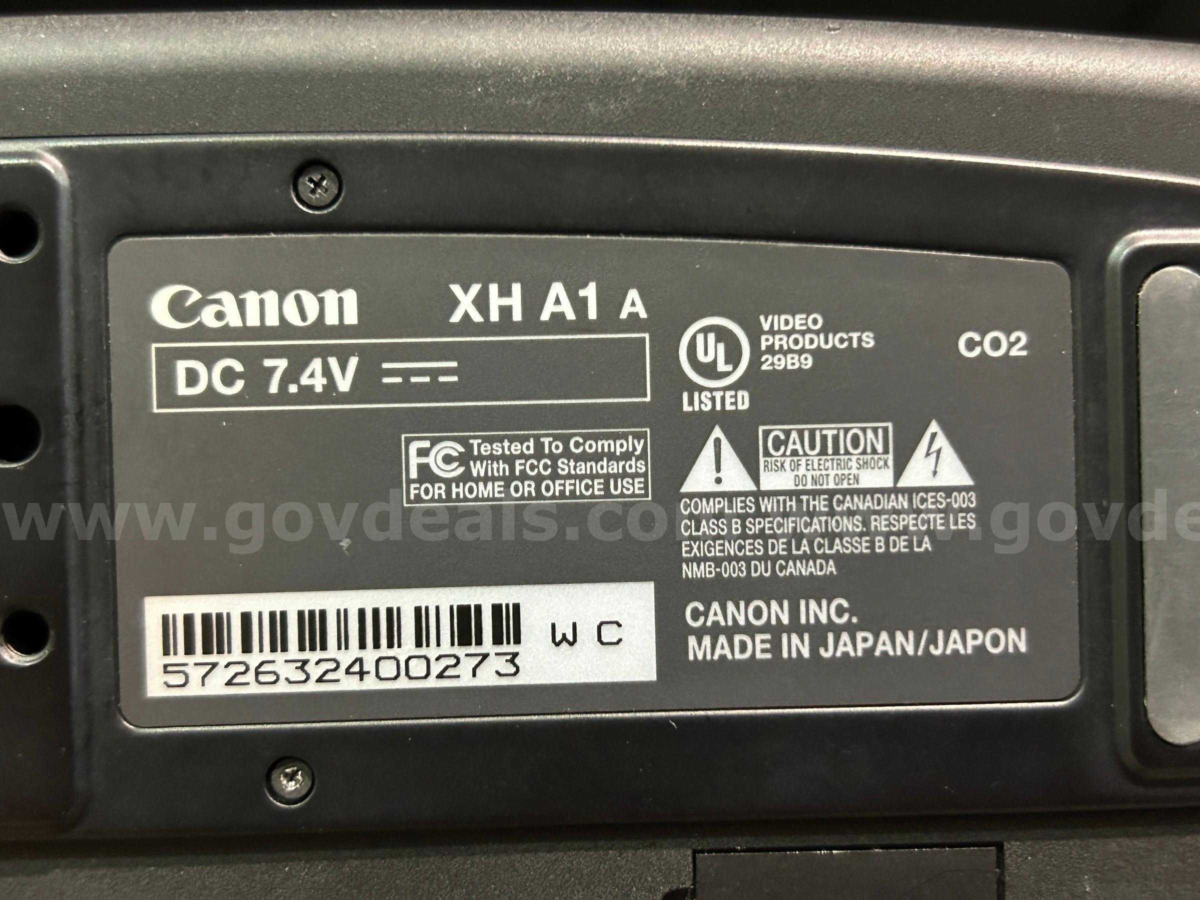 Professional HDV Camcorder Canon XHA1 Government Surplus Auction - Photo #5