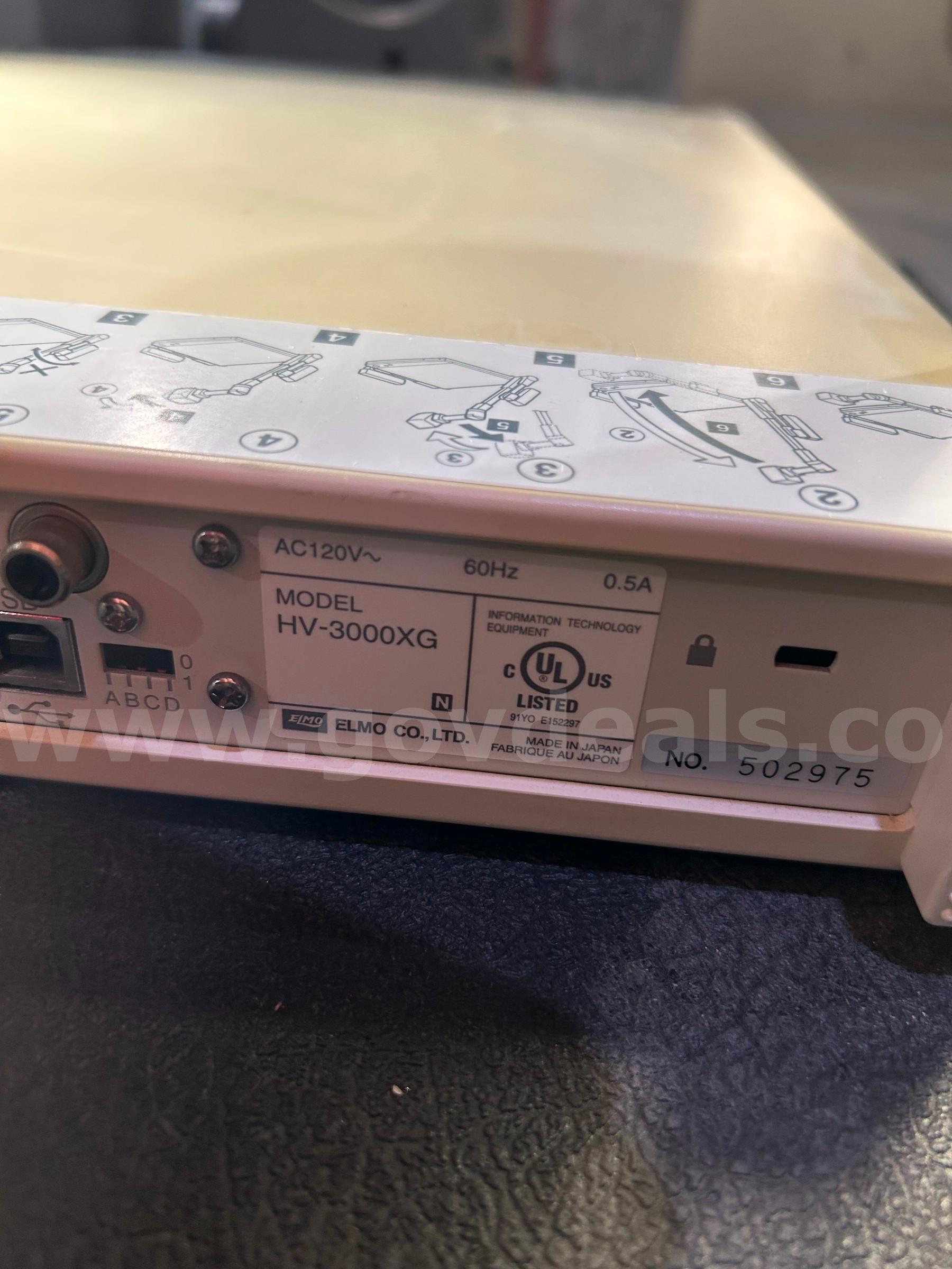 Visual Presenter Elmo HV-3000XG Government Surplus Auction - Photo #5