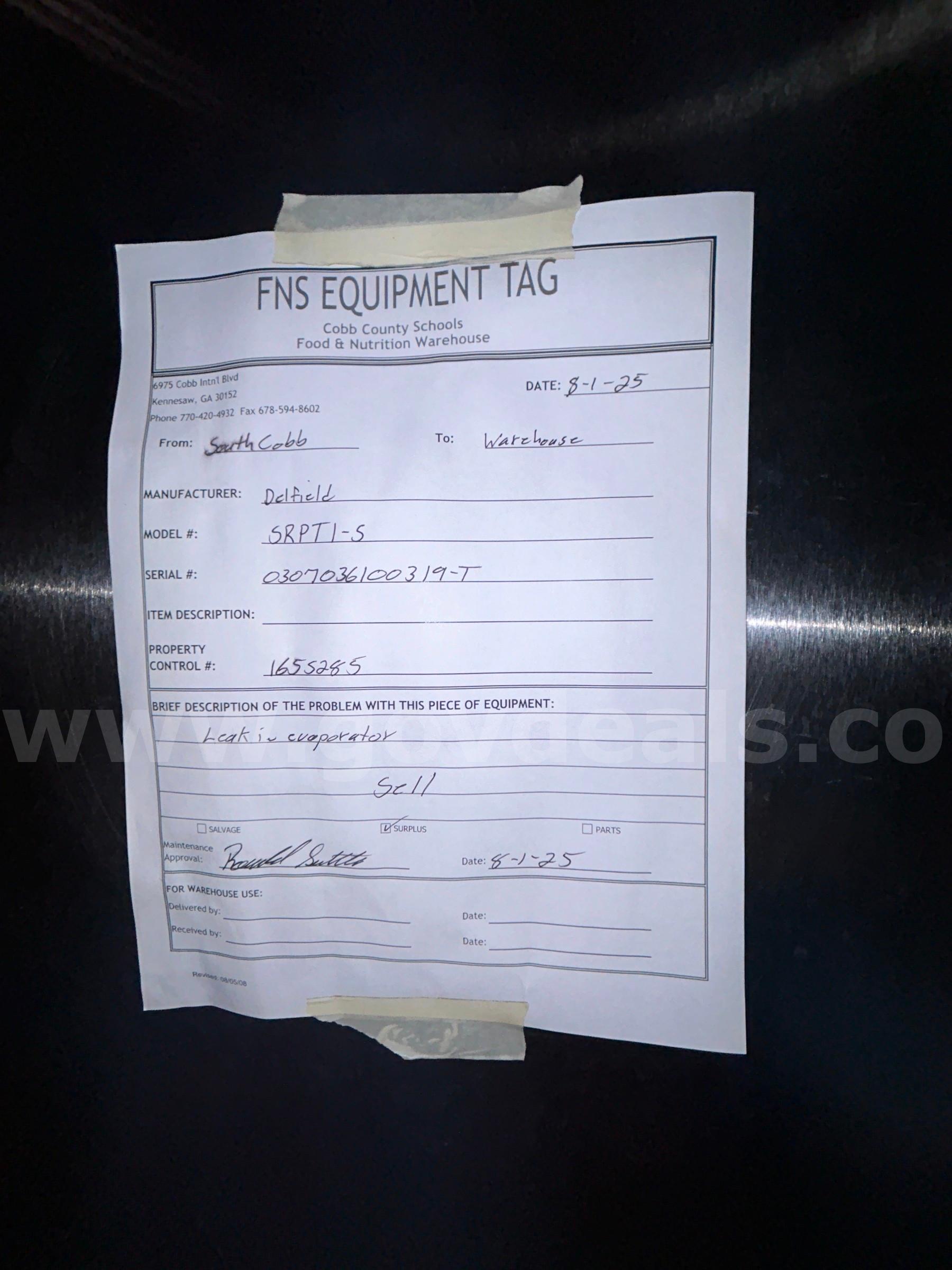 Pass Thru Cooler - Parts  SRPT1-S Government Surplus Auction - Photo #3